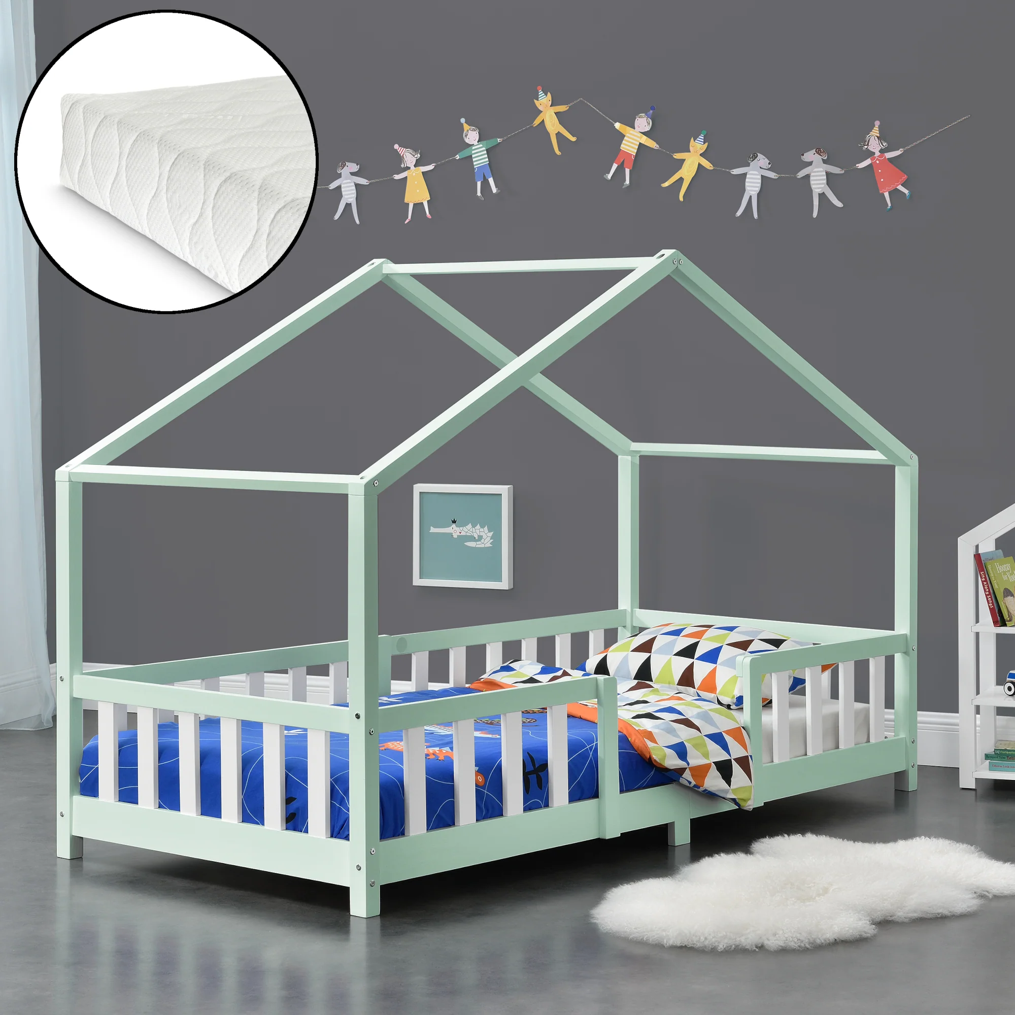 Kinderbed Treviolo met uitvalbeveiliging en matras [en.casa] - Image 22