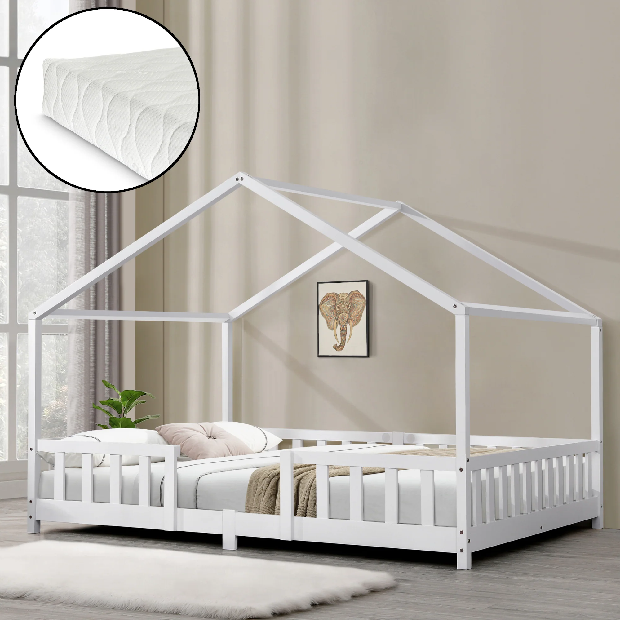Kinderbed Treviolo met uitvalbeveiliging en matras [en.casa] - Image 23