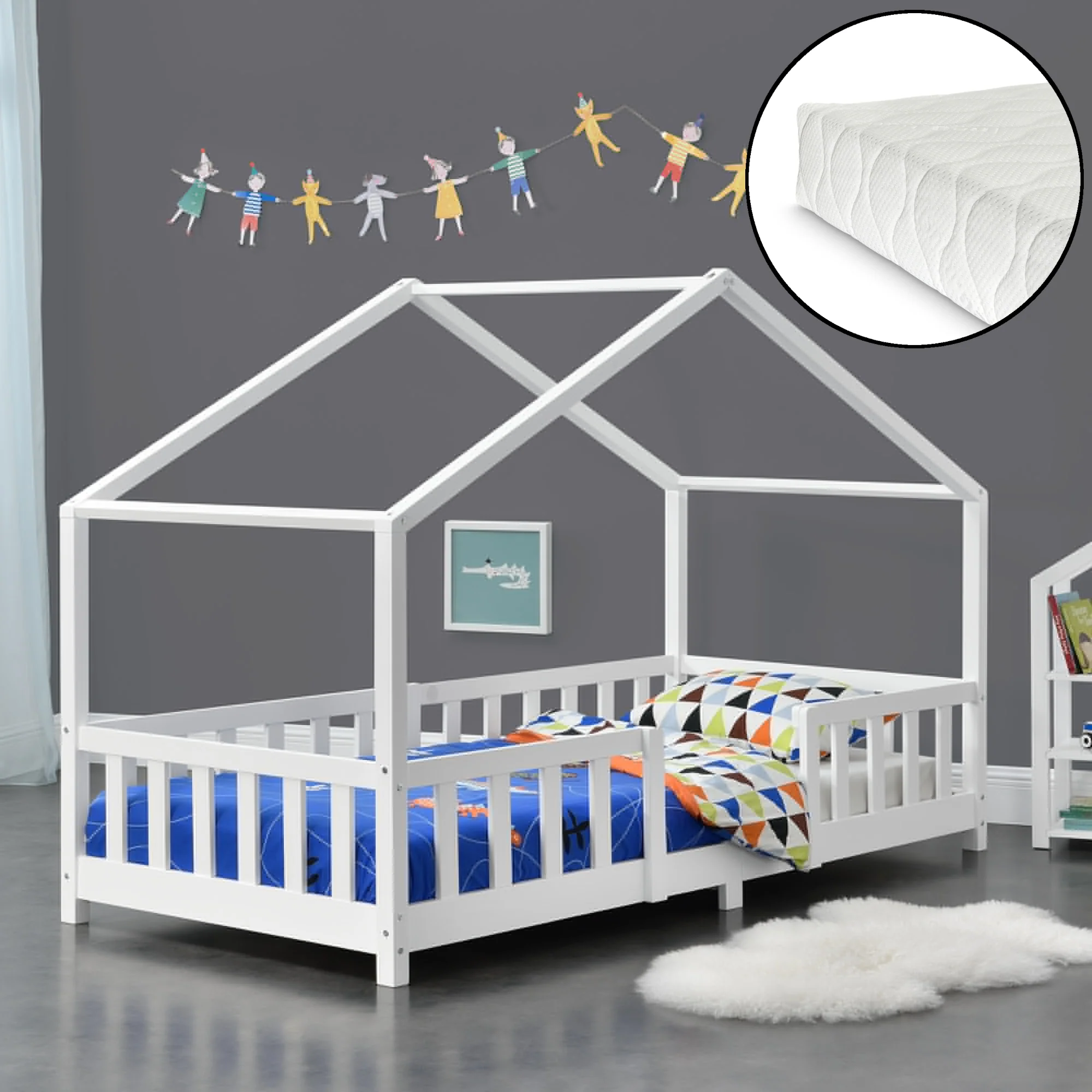 Kinderbed Treviolo met uitvalbeveiliging en matras [en.casa] - Image 24