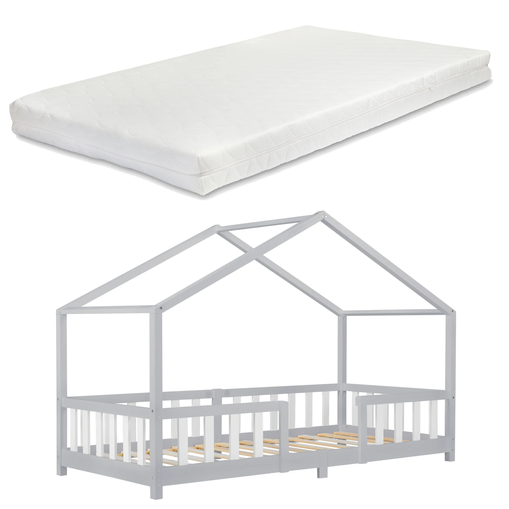 Kinderbed Treviolo met uitvalbeveiliging en matras [en.casa] - Image 3
