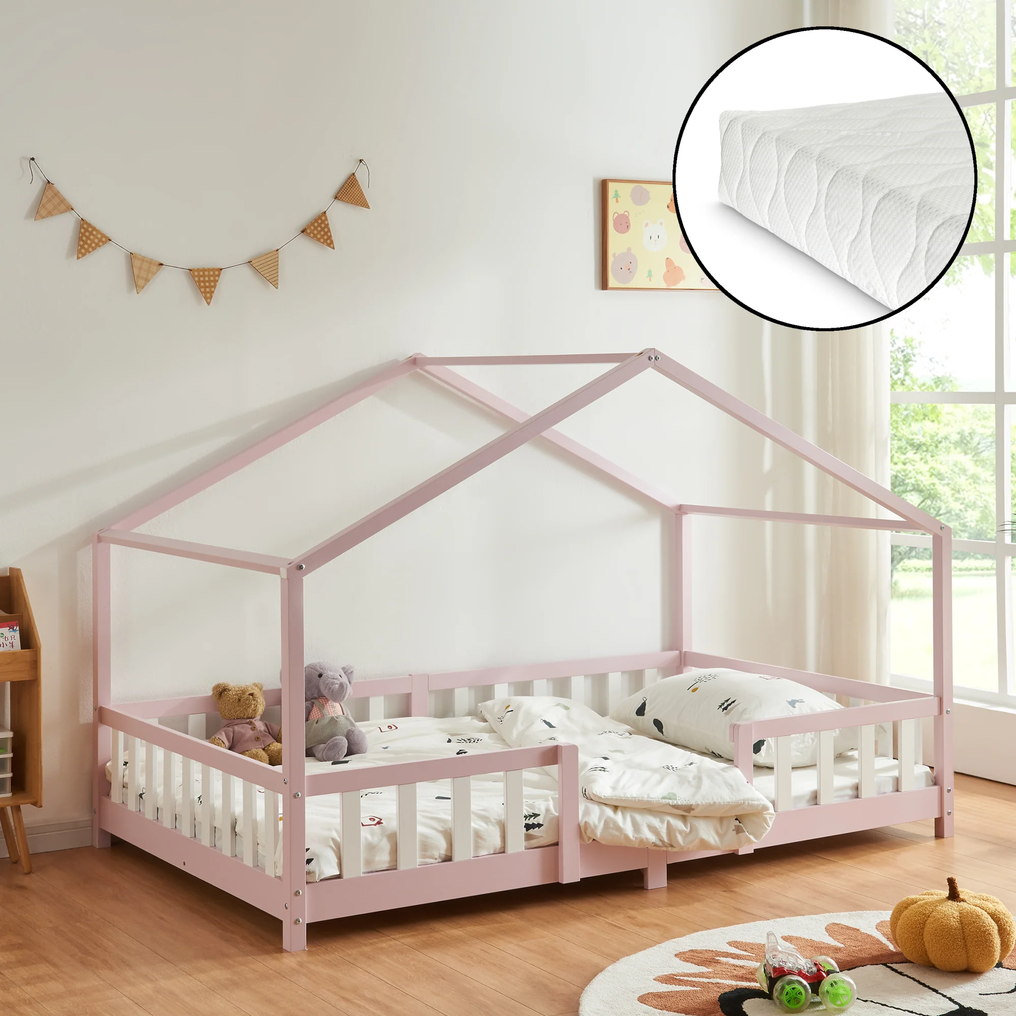 Kinderbed Treviolo met uitvalbeveiliging en matras [en.casa] - Image 4