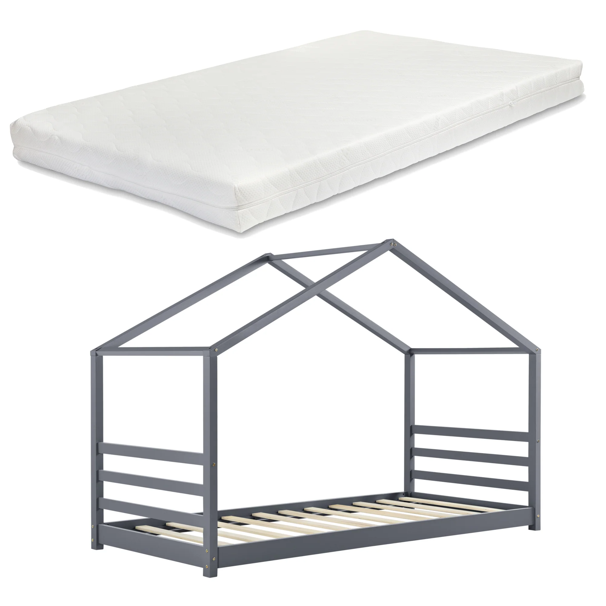 Kinderbed grenen huisbed incl matras - verschillende maten en kleuren - Image 2