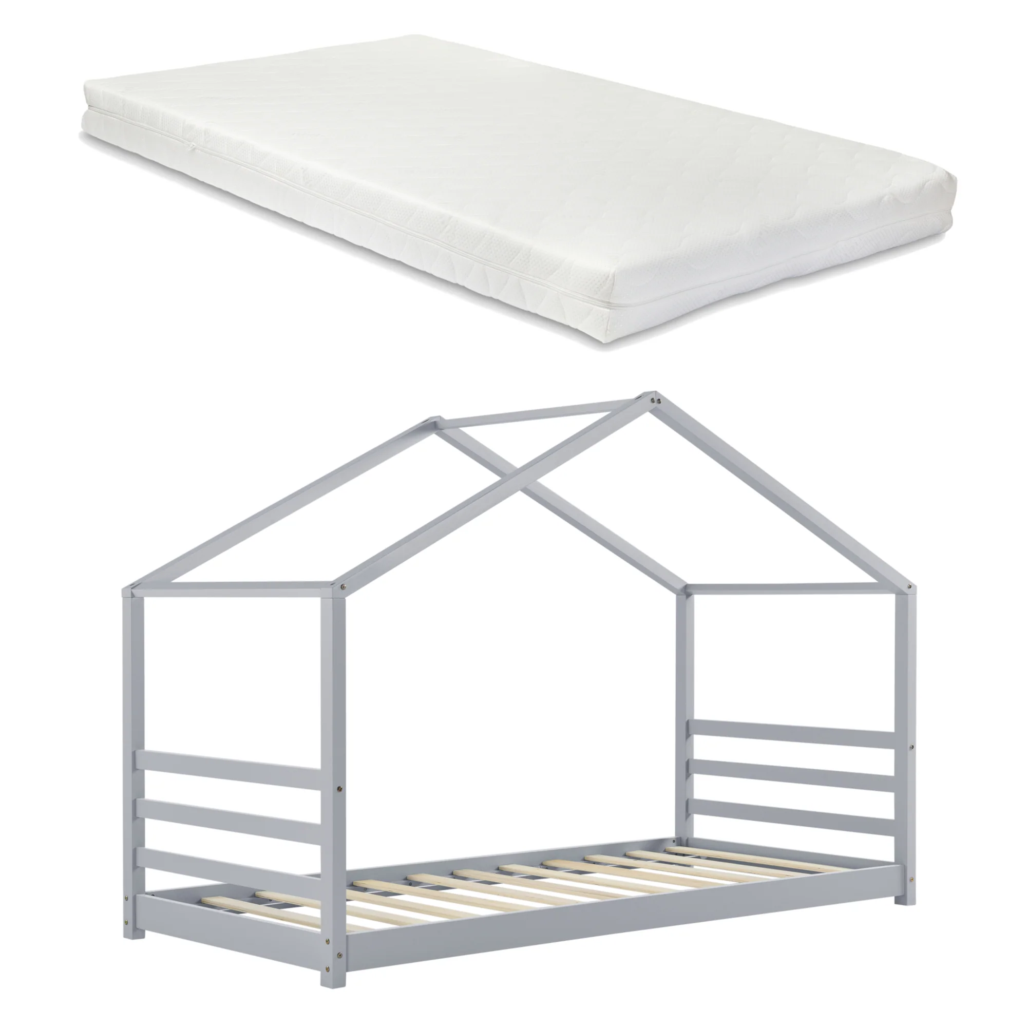 Kinderbed met bedbodem en matras huisbed - verschillende kleuren en modellen - Image 2