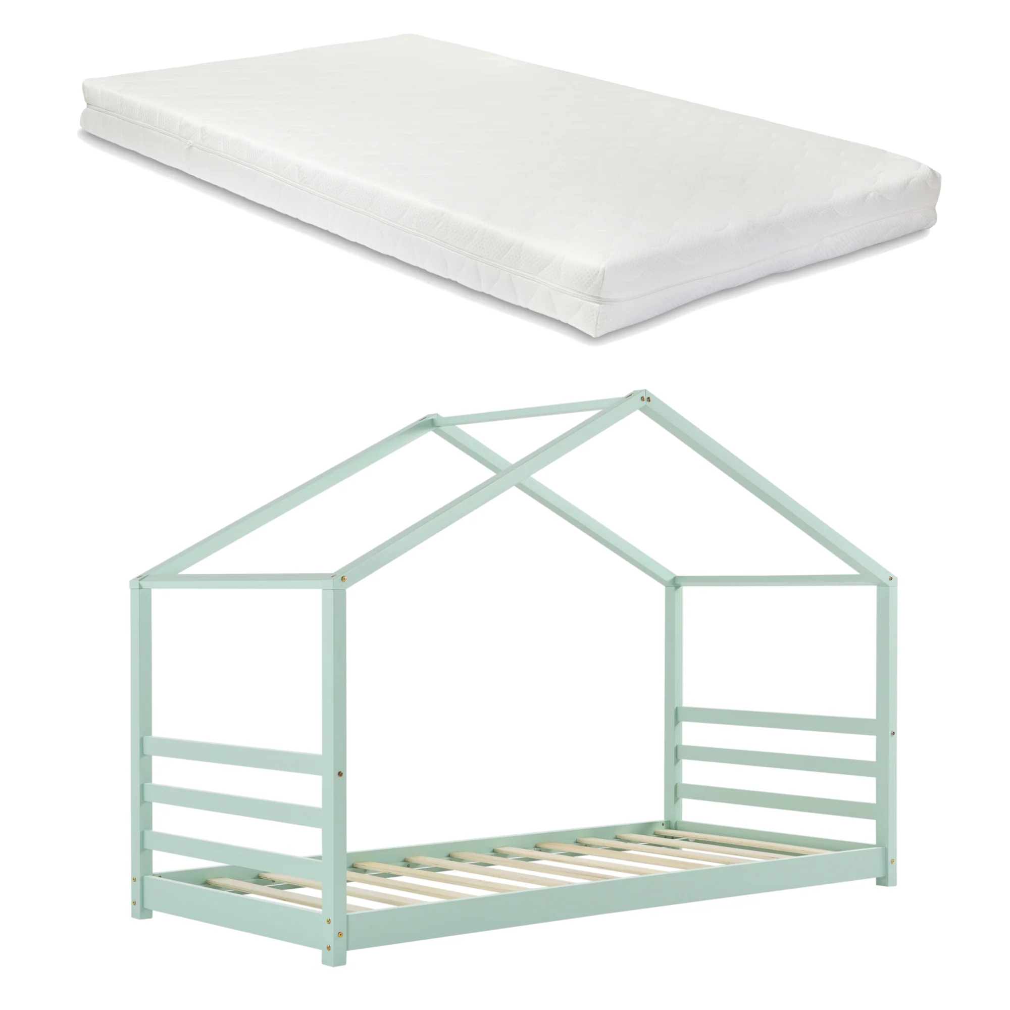 Kinderbed met bedbodem en matras huisbed - verschillende kleuren en modellen - Image 3