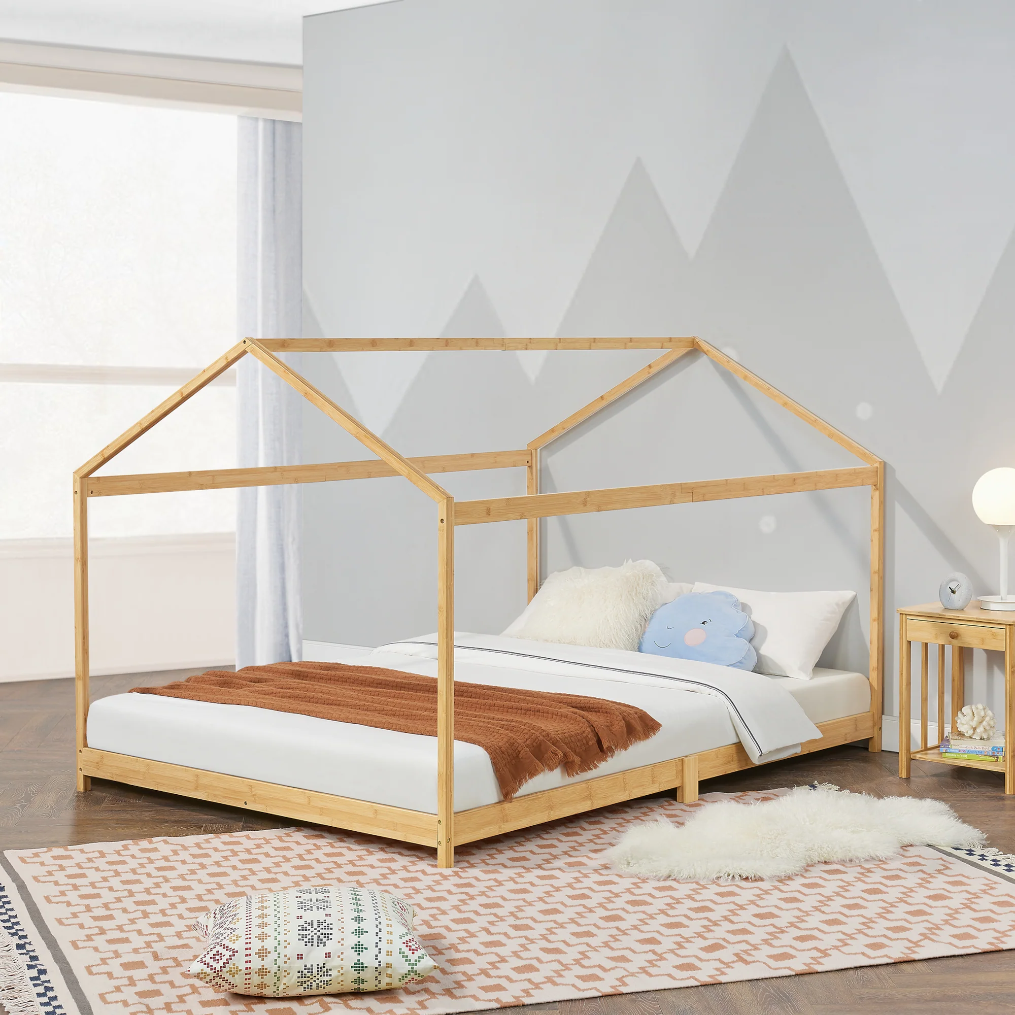 [en.casa] Kinderbed Vindafjord huisbed bamboe houtkleurig - 7 varianten - Image 8