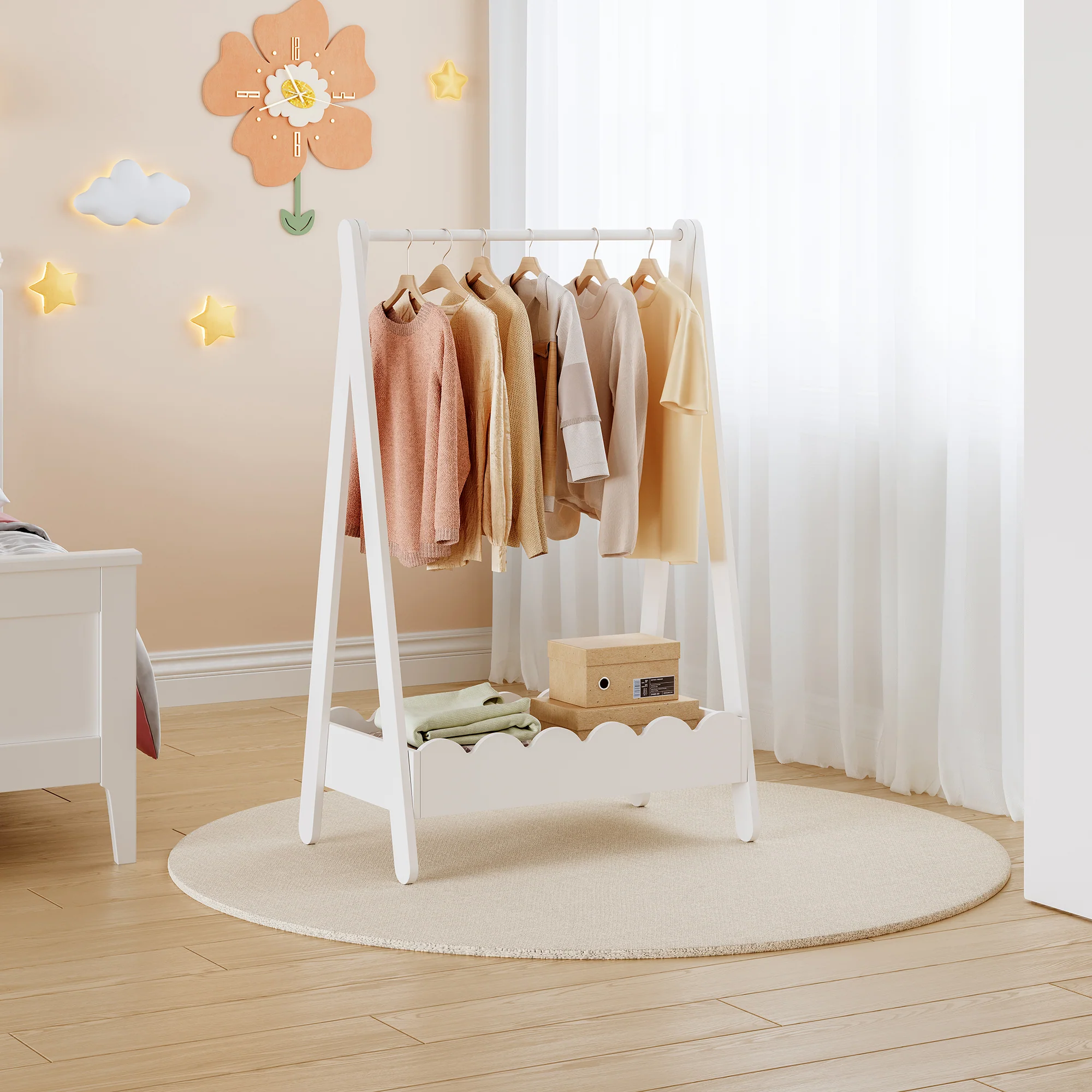 Kledingrek voor kinderen Vestnes 99x66x38 cm [en.casa] - Image 3