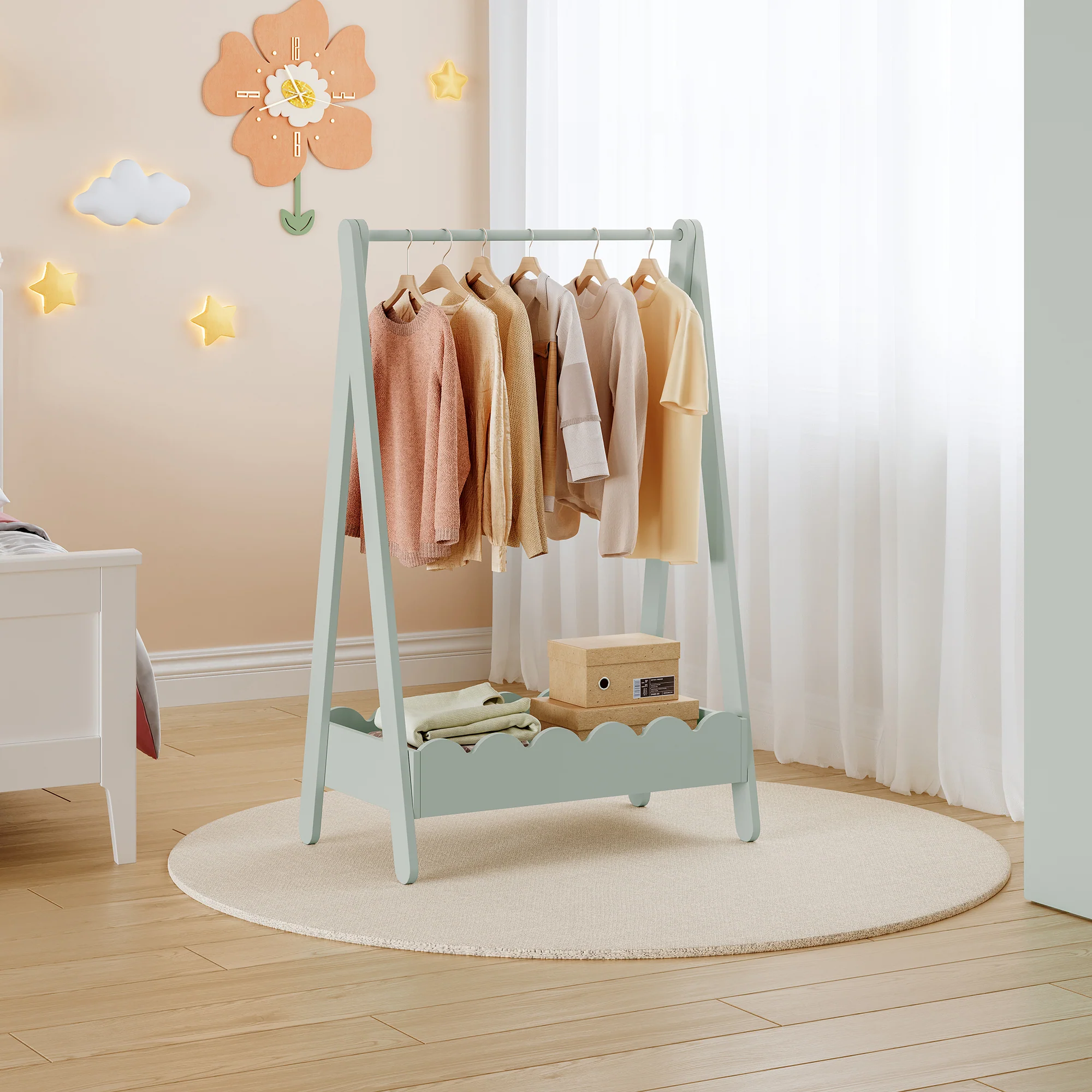 Kledingrek voor kinderen Vestnes 99x66x38 cm [en.casa] - Image 4