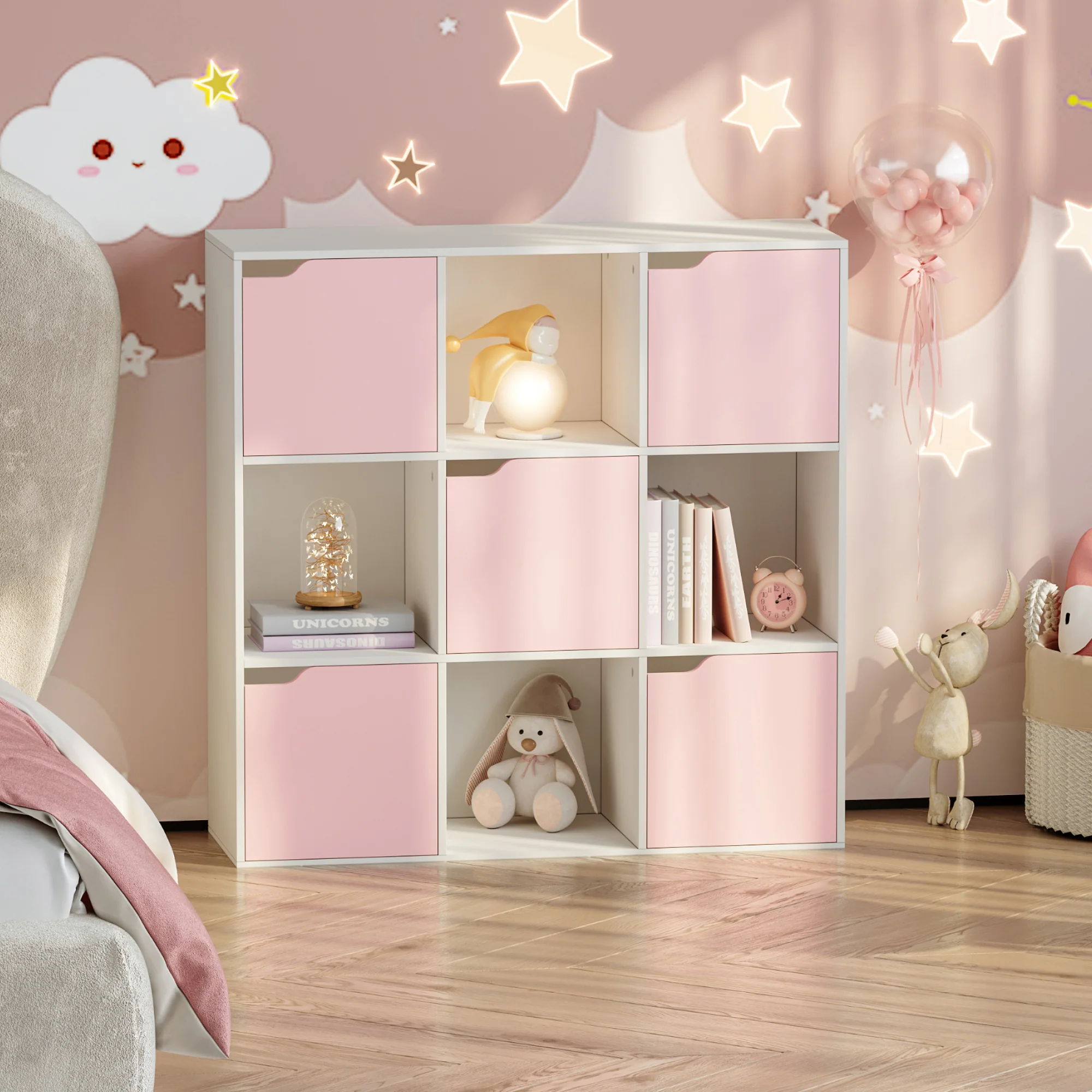 Kinderkast Ljunshund 90x90x30 cm [en.casa] - Image 2
