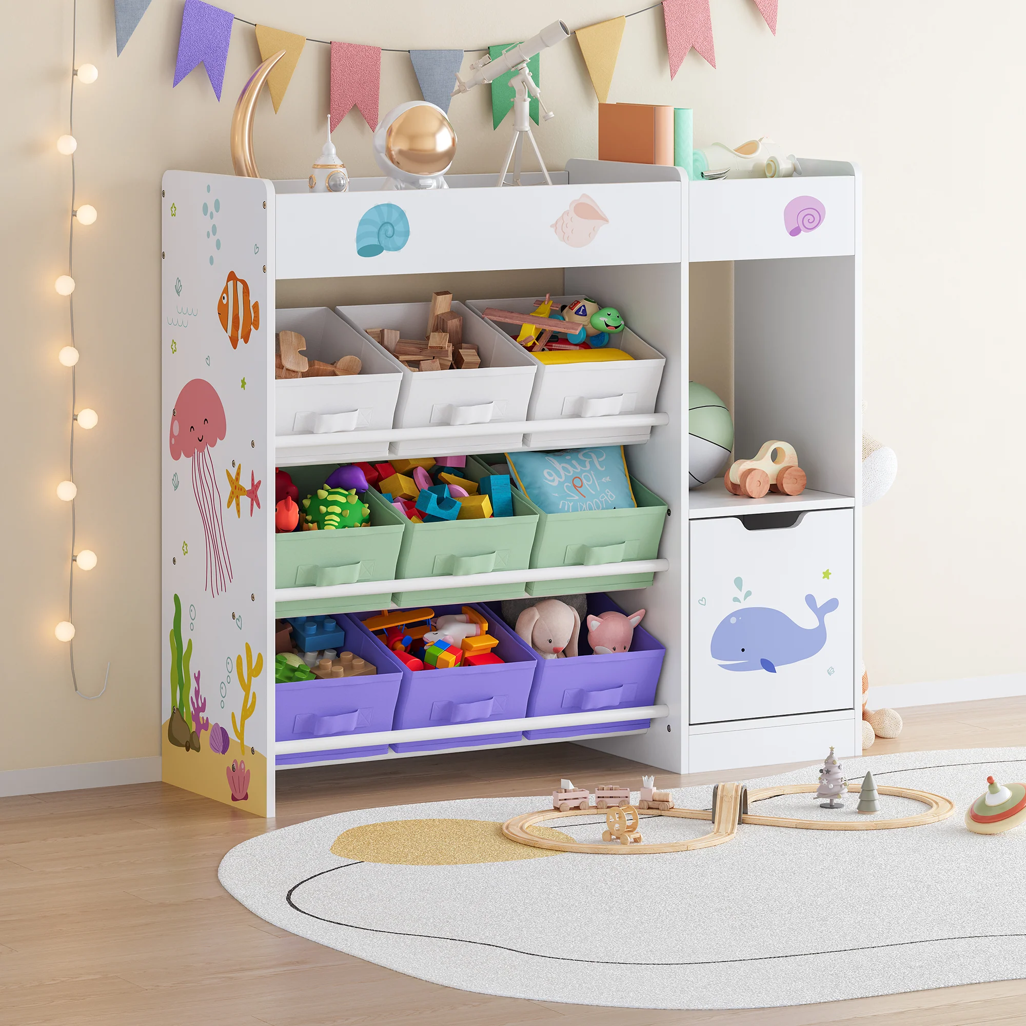 Kinderkast Søndreland open kast 80x90x29,5 cm [en.casa] - Image 2