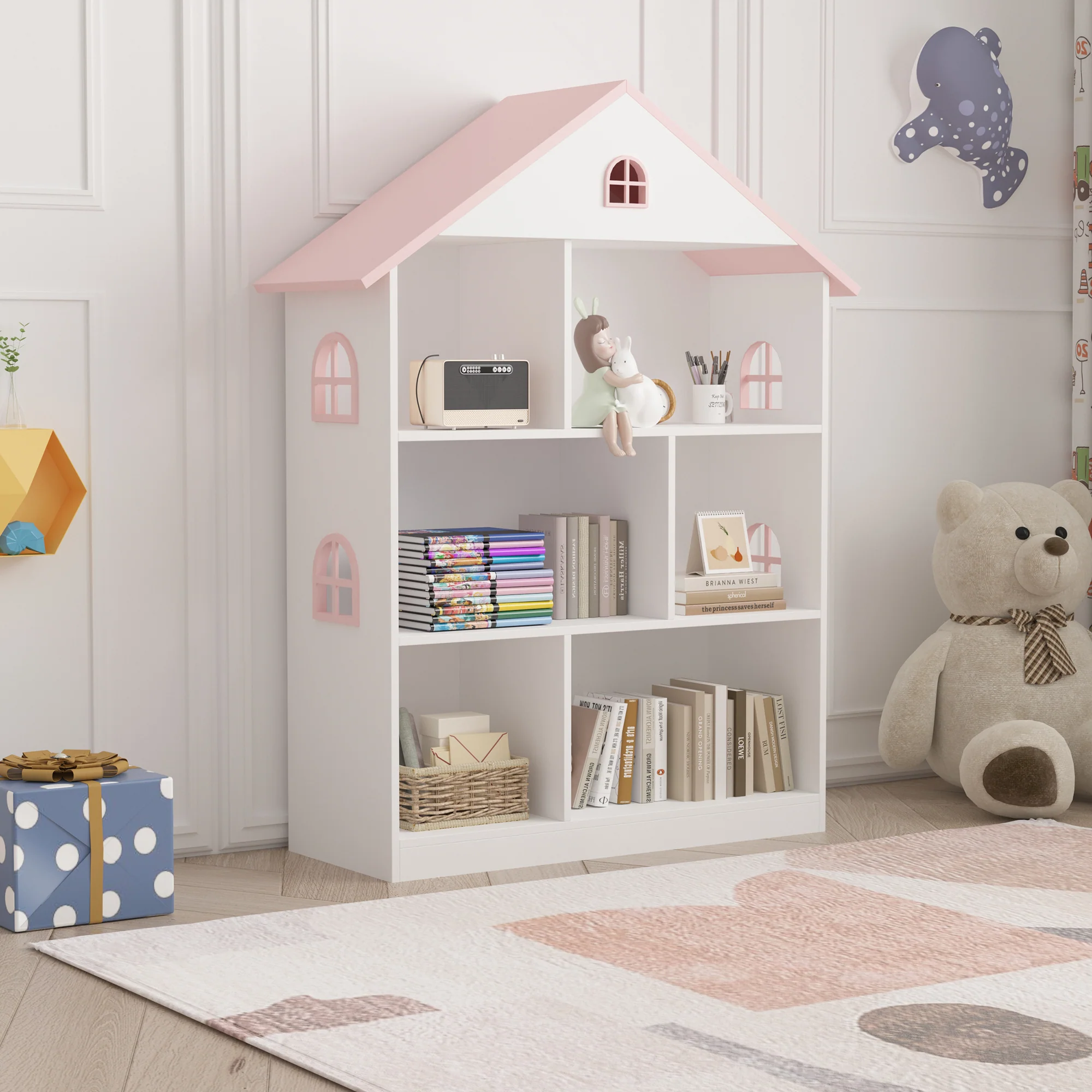 Kinderkast Vipsali open kast 107x83x30 cm [en.casa] - Image 2