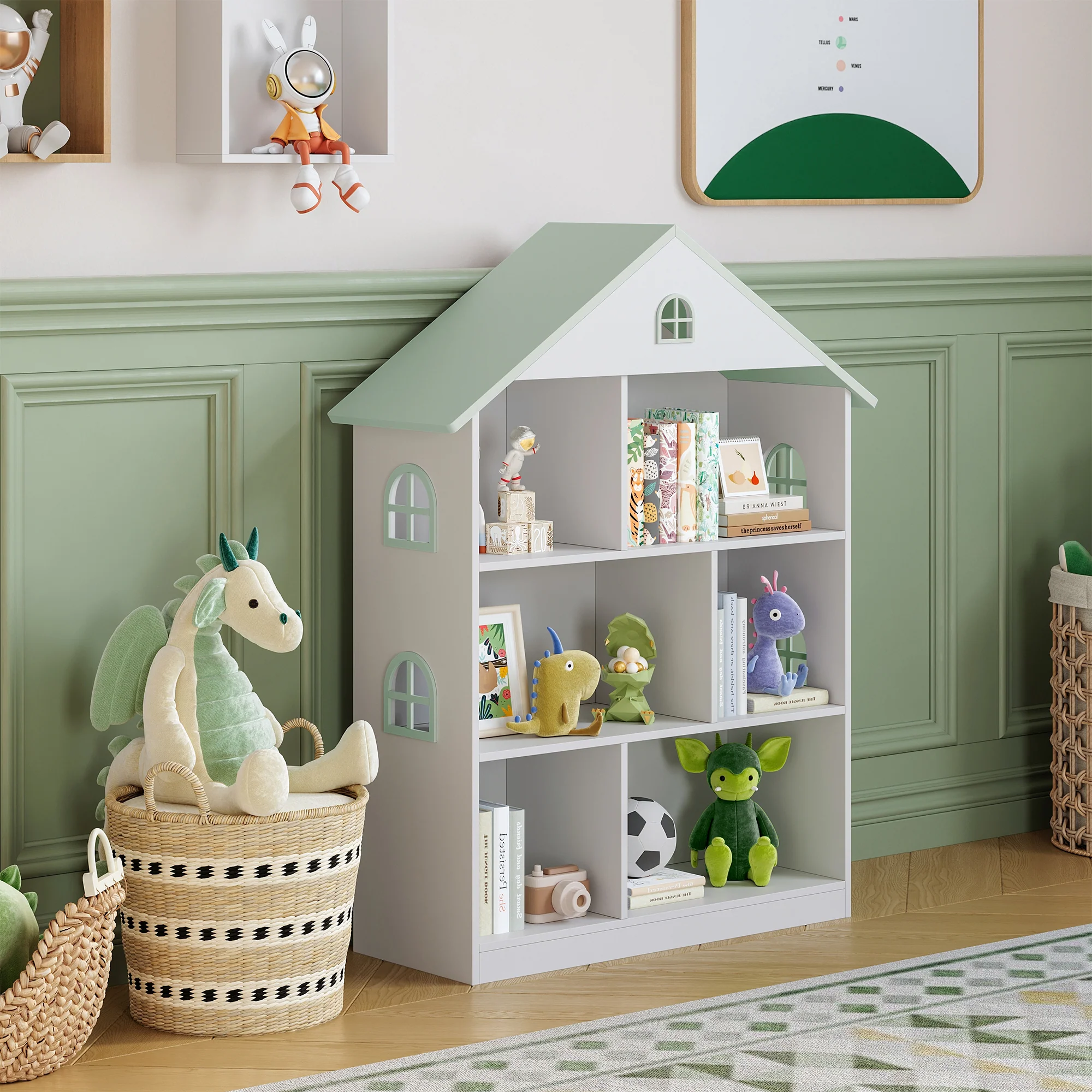 Kinderkast Vipsali open kast 107x83x30 cm [en.casa] - Image 3