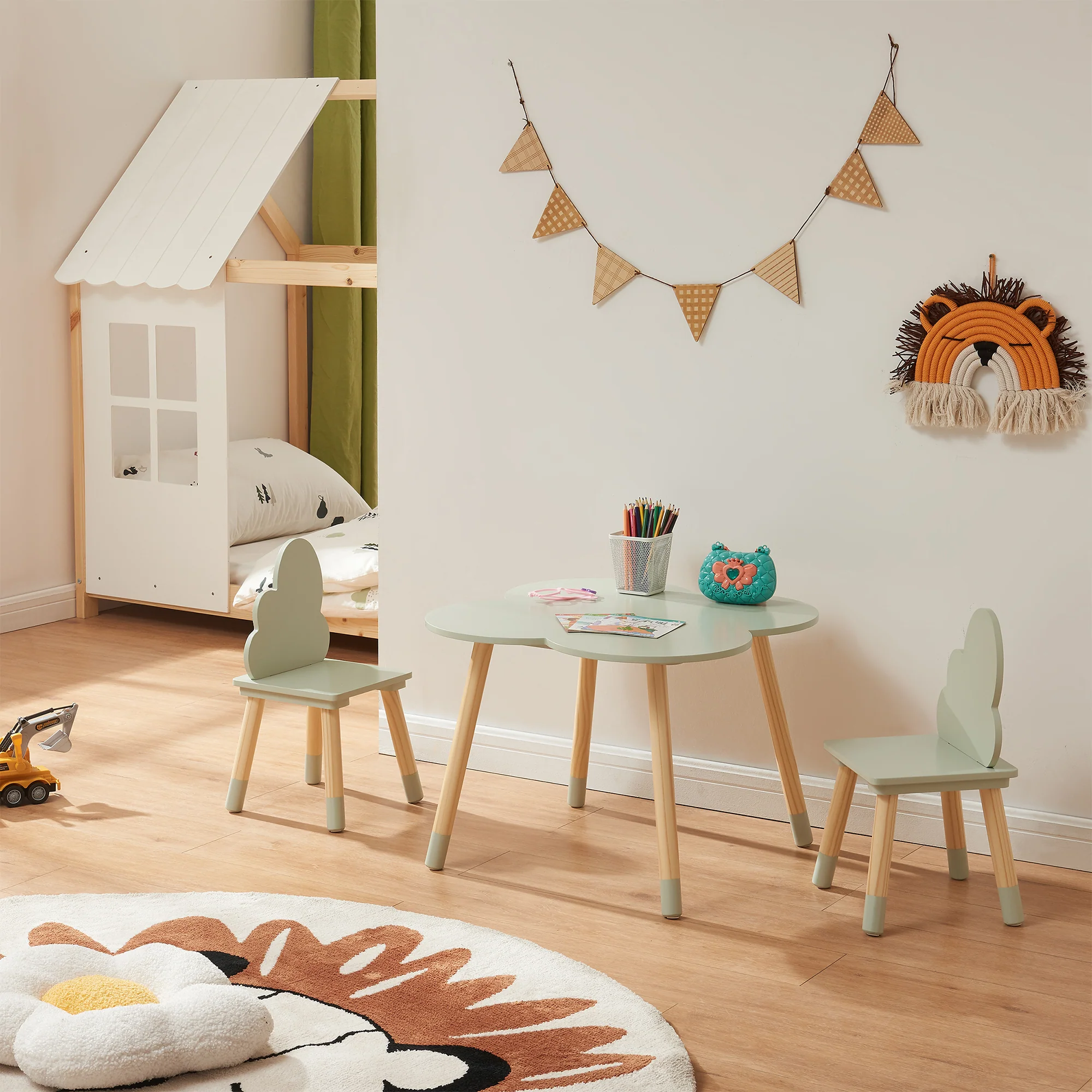 Kindertafelset Epim kindertafel met 2 kinderstoelen [en.casa] - Image 2
