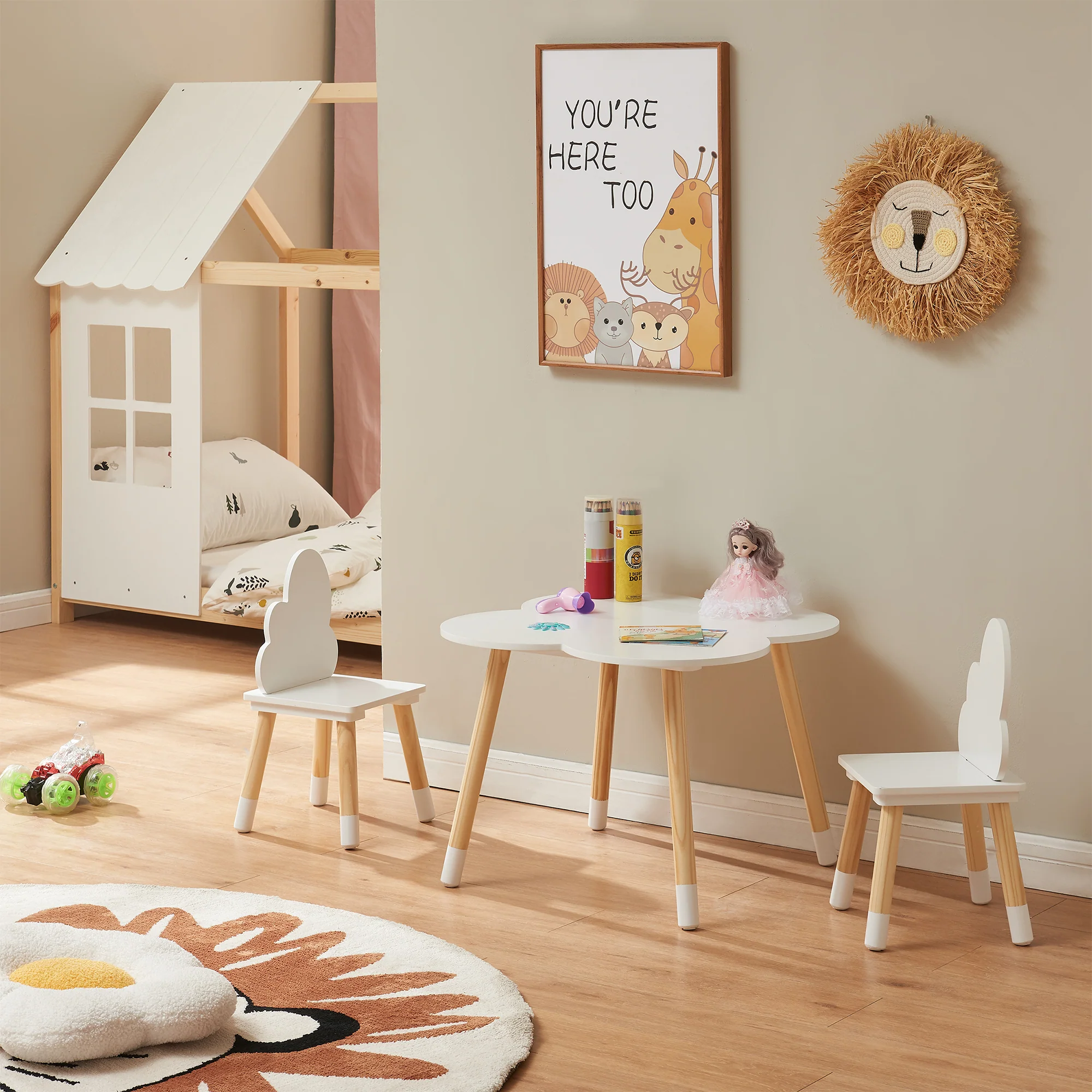Kindertafelset Epim kindertafel met 2 kinderstoelen [en.casa] - Image 3