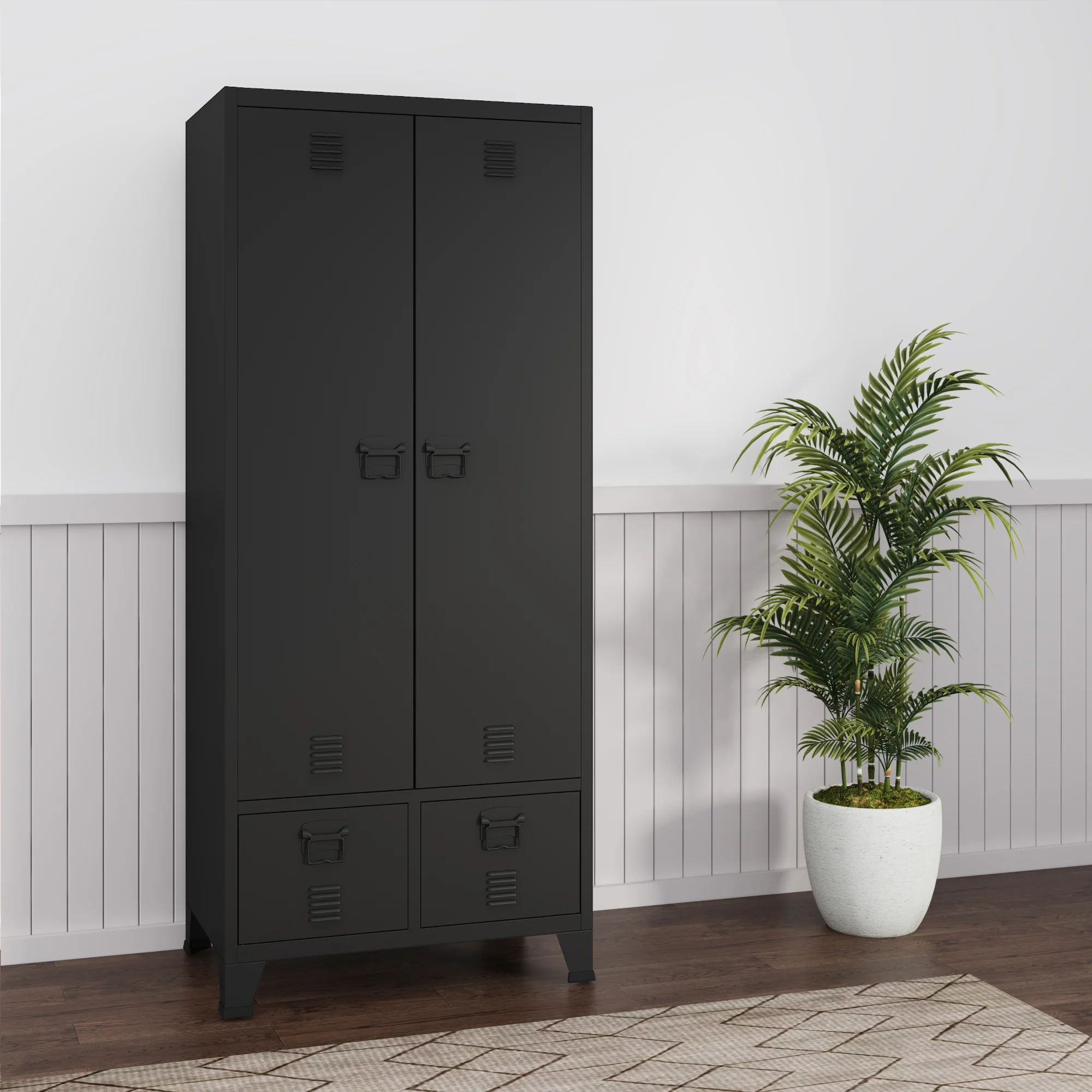 [en.casa] Metalen kast Hankasalmi 180x90x40 cm - 4 varianten - Image 4