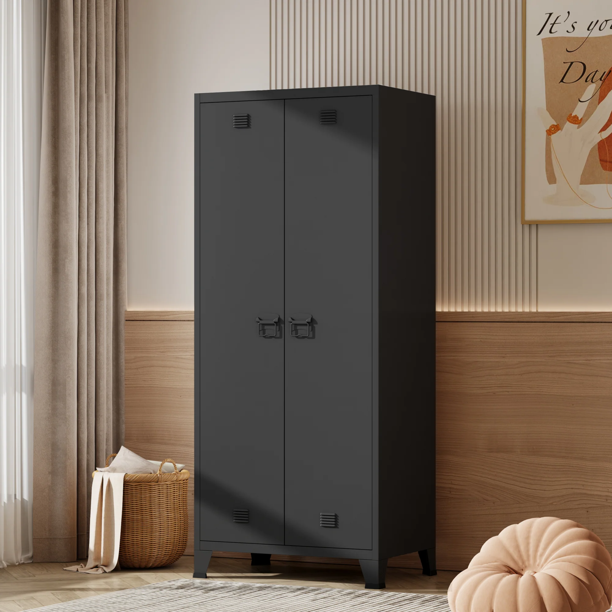 [en.casa] Metalen kast Hankasalmi 180x90x40 cm - 4 varianten - Image 5