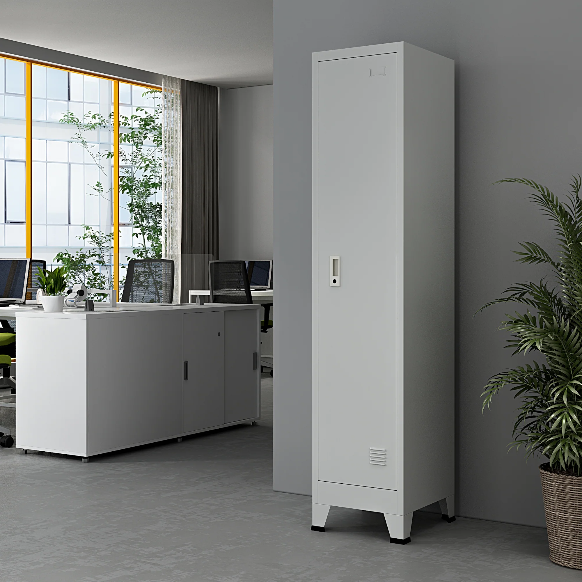 [en.casa] Lockerkast Joroinen 180x38x45 cm staal - 6 varianten