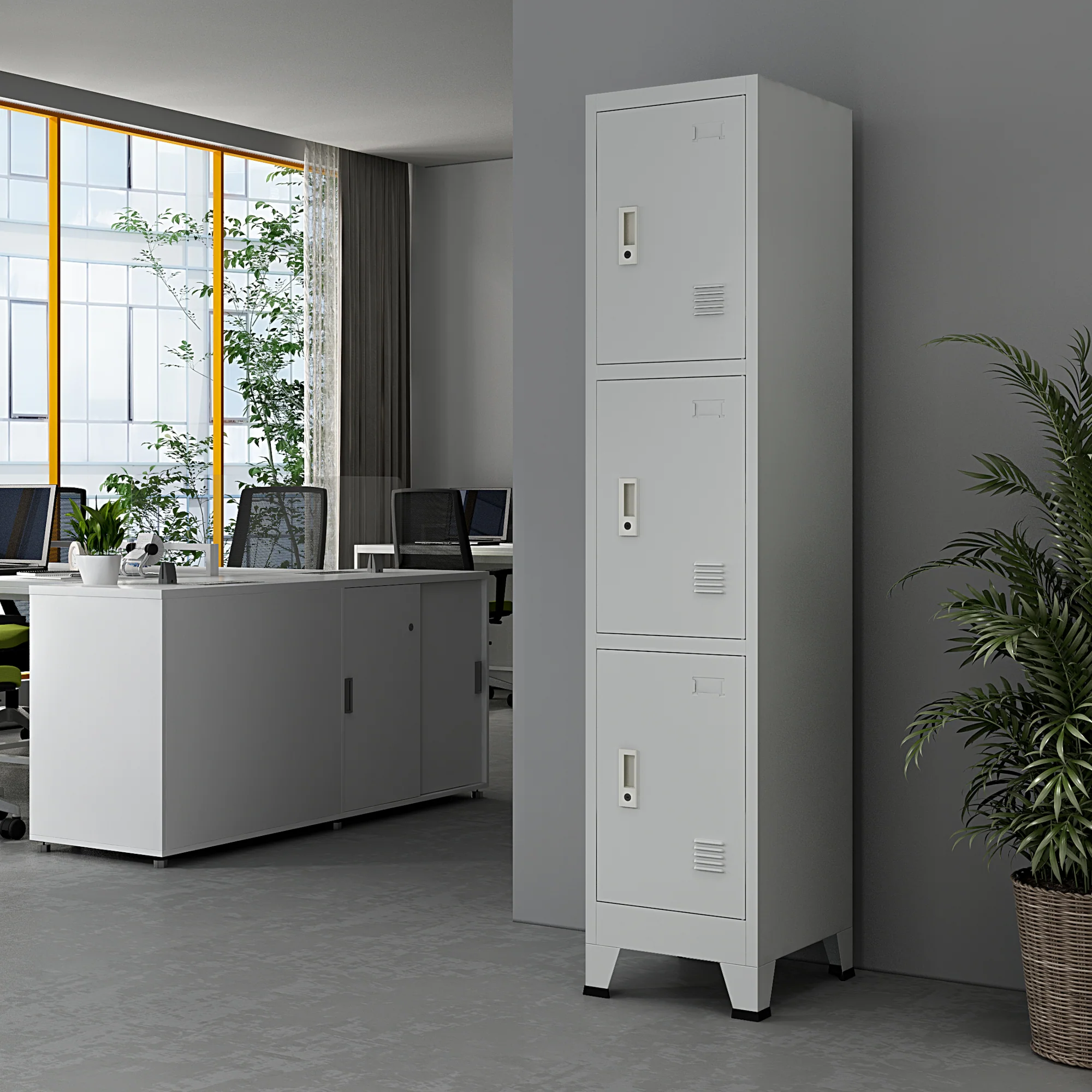 [en.casa] Lockerkast Joroinen 180x38x45 cm staal - 6 varianten - Image 5