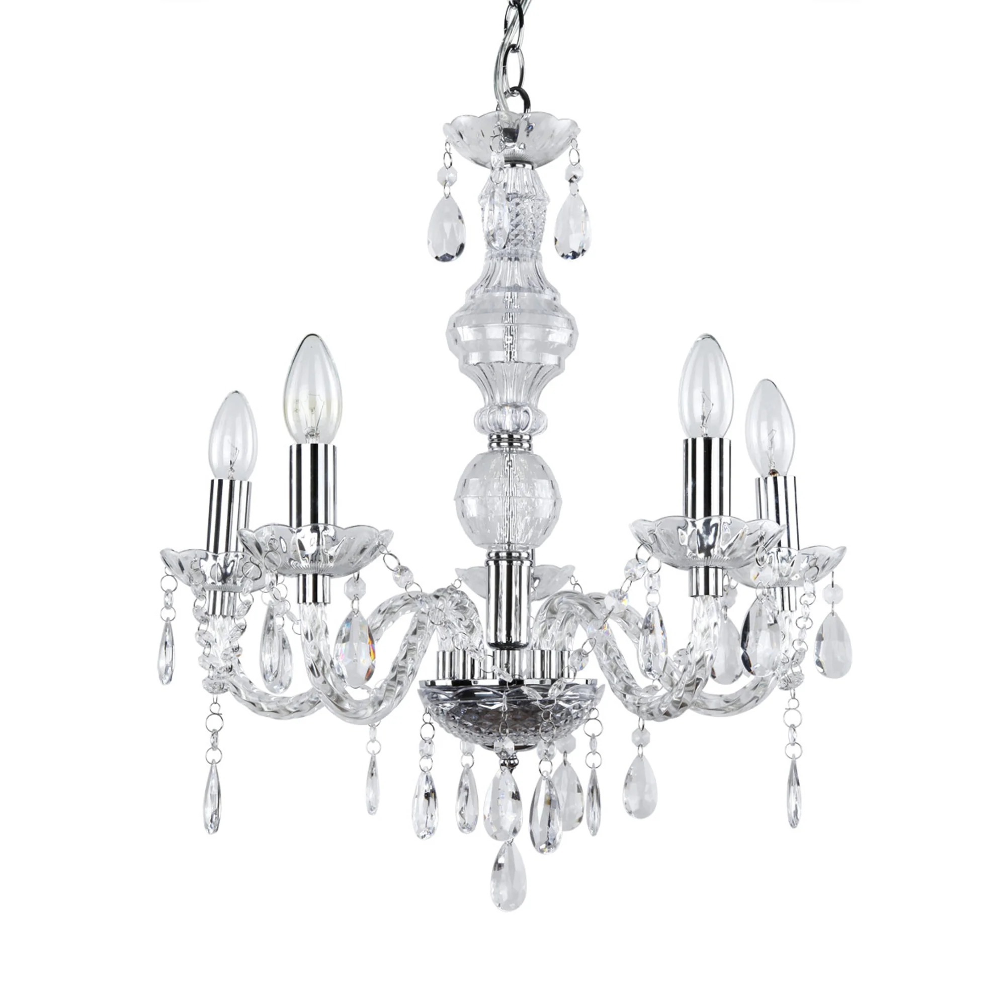 Kroonluchter Elegance 5-armig 5xE14 chroom lux.pro