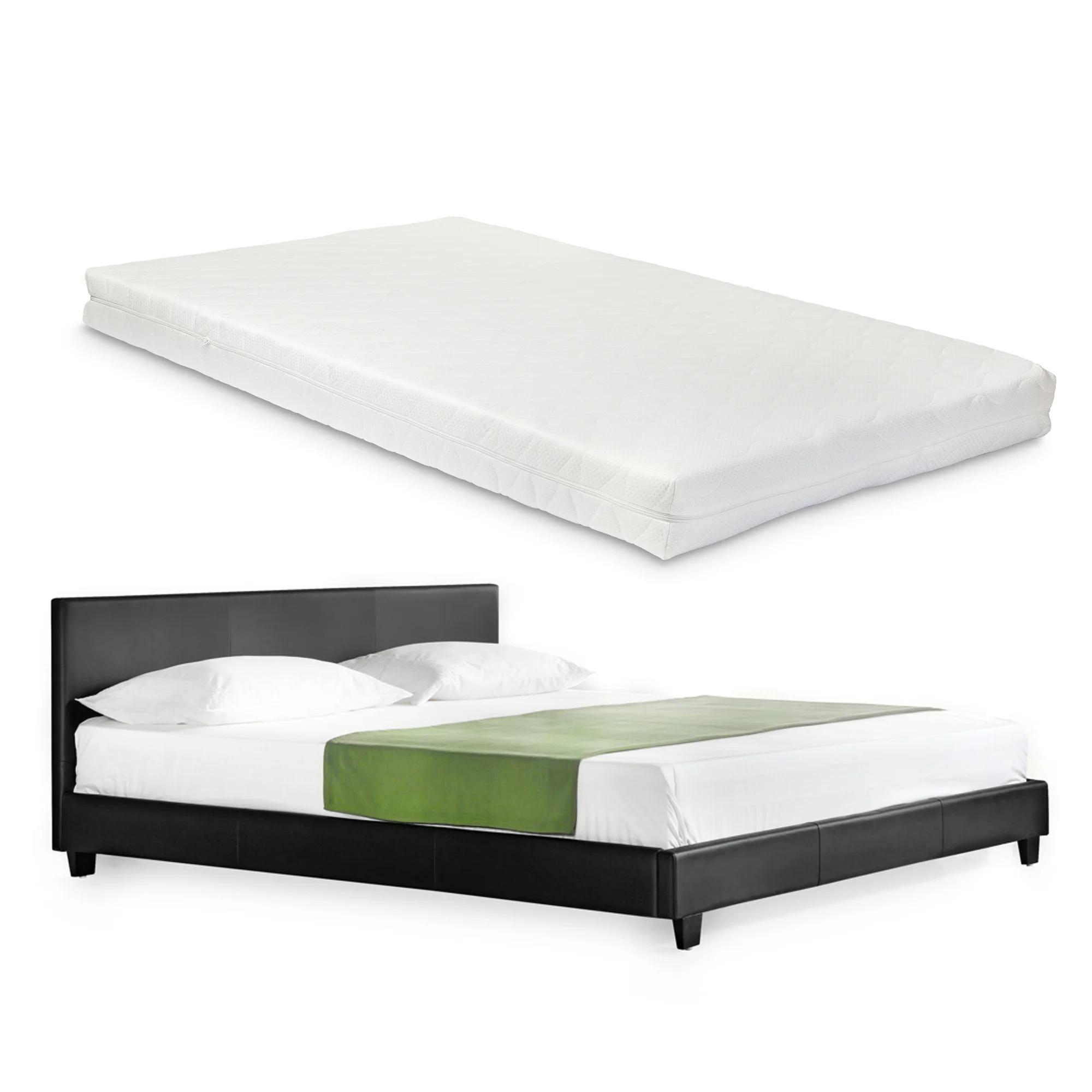 Aron bedframe kunstleer met matras en bedbodem - 18 varianten - Image 16