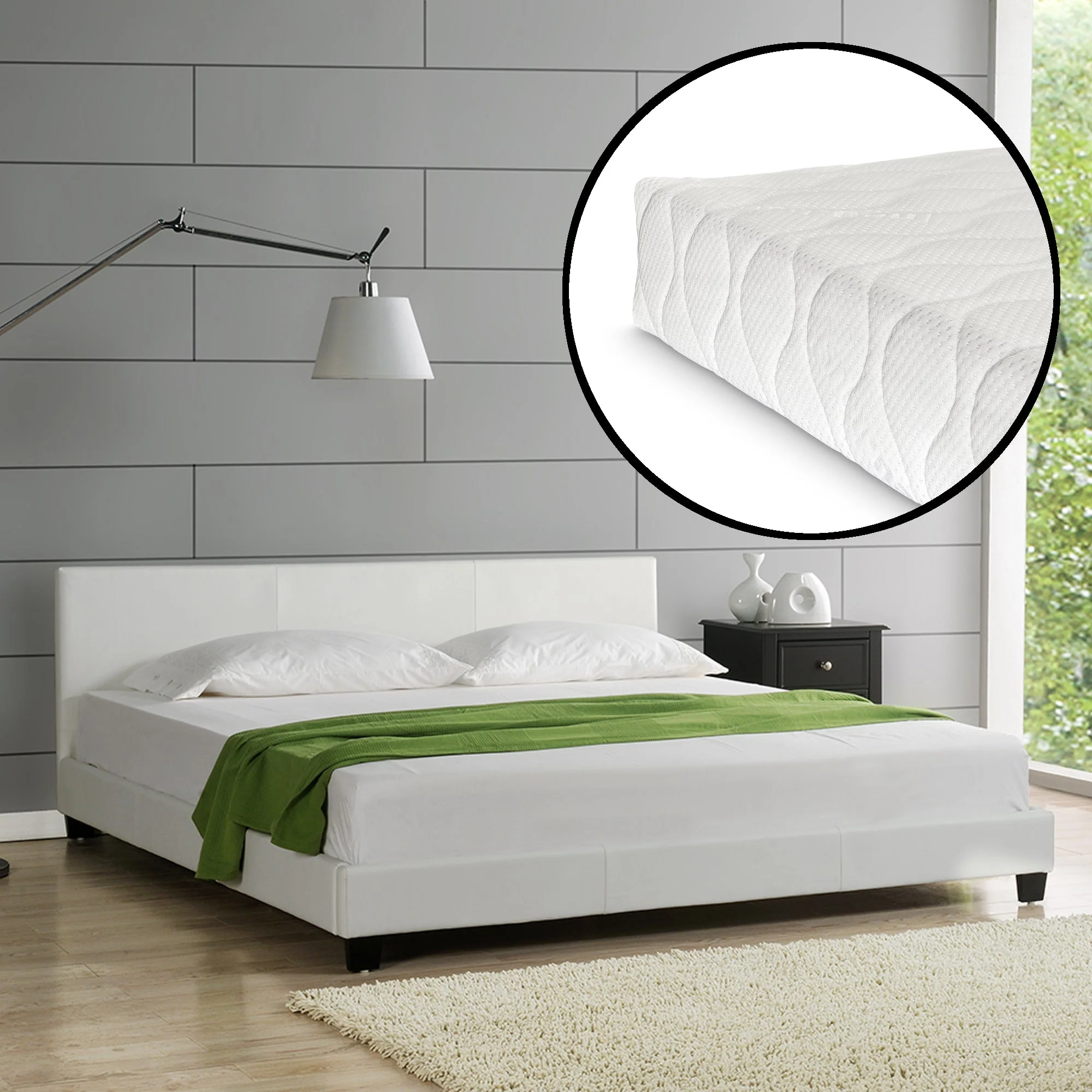 Aron bedframe kunstleer met matras en bedbodem - 18 varianten - Image 28