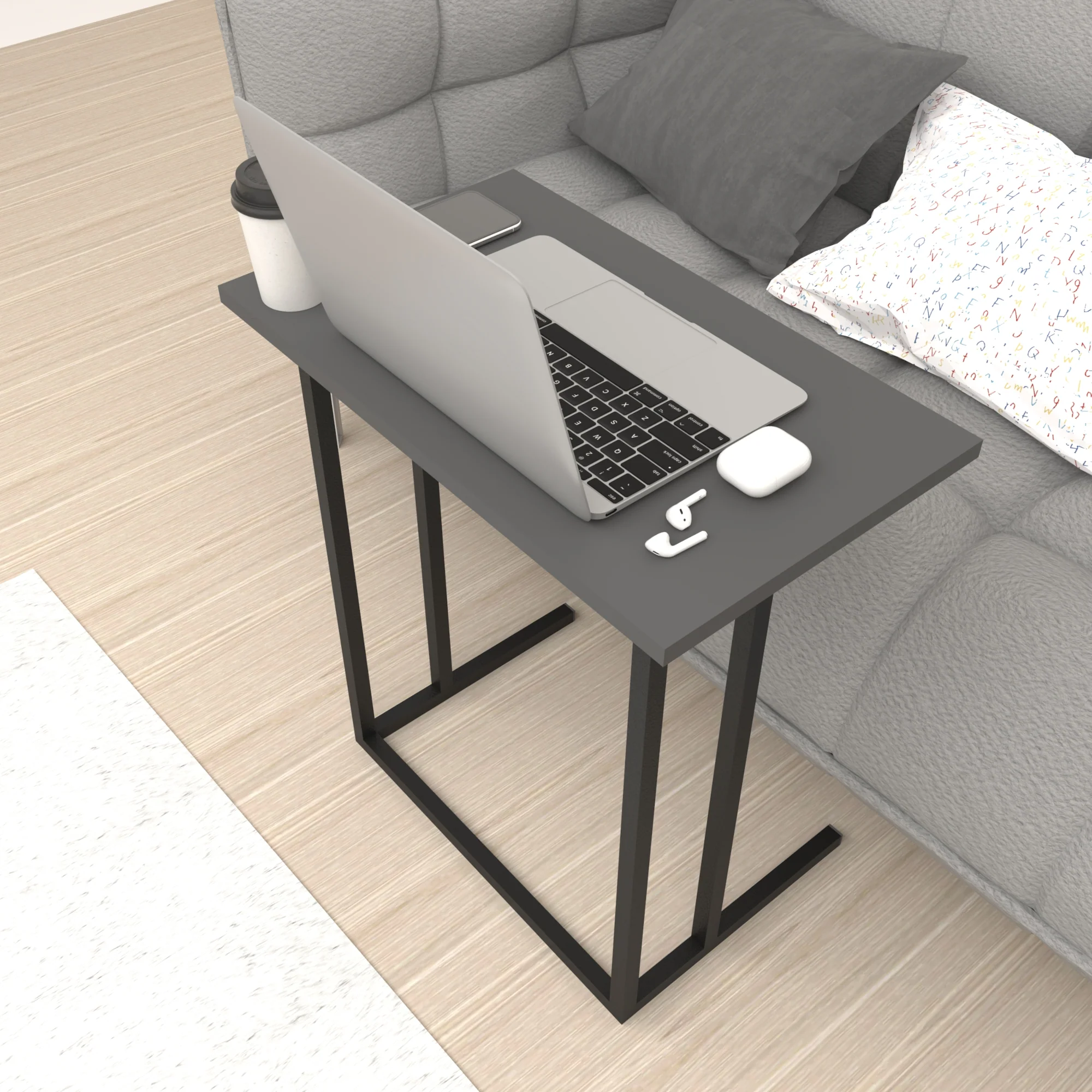 [en.casa] Bureau Högsby laptoptafel 65,5x60x35,5 cm - 4 varianten - Image 3
