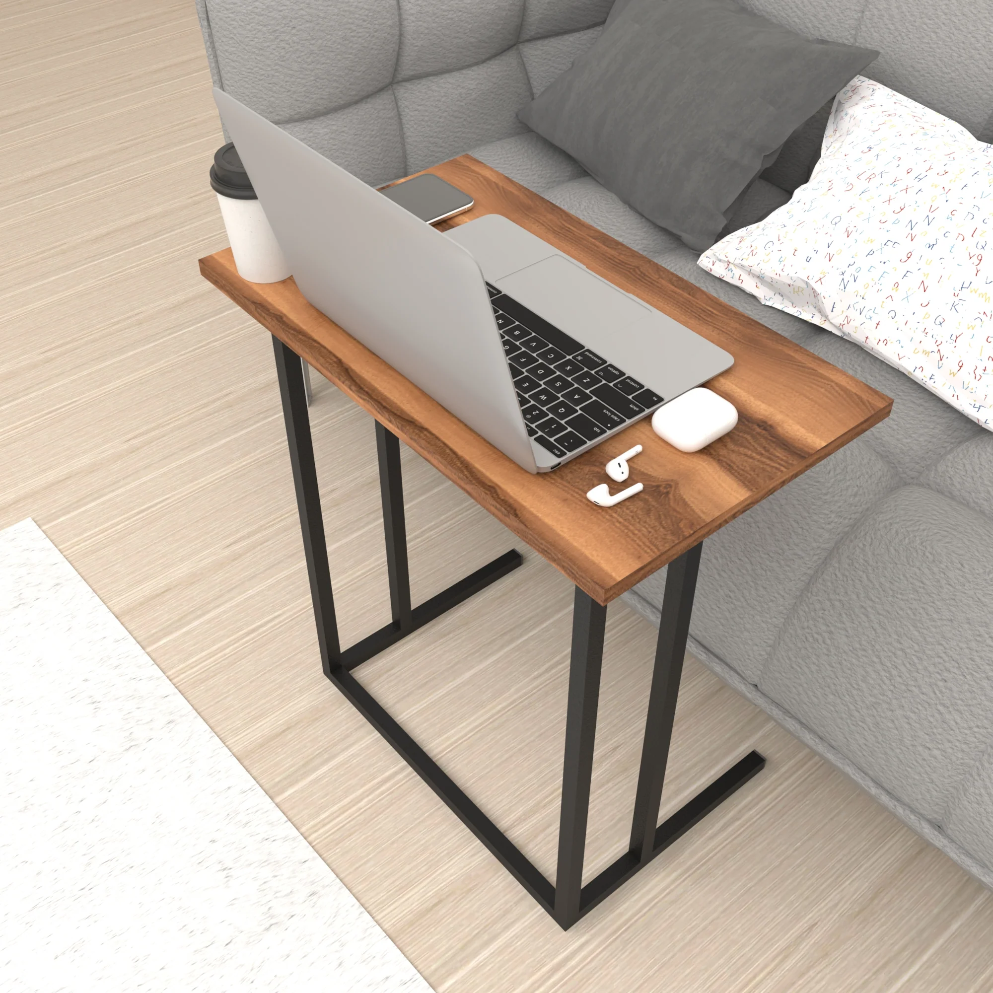 [en.casa] Bureau Högsby laptoptafel 65,5x60x35,5 cm - 4 varianten - Image 4