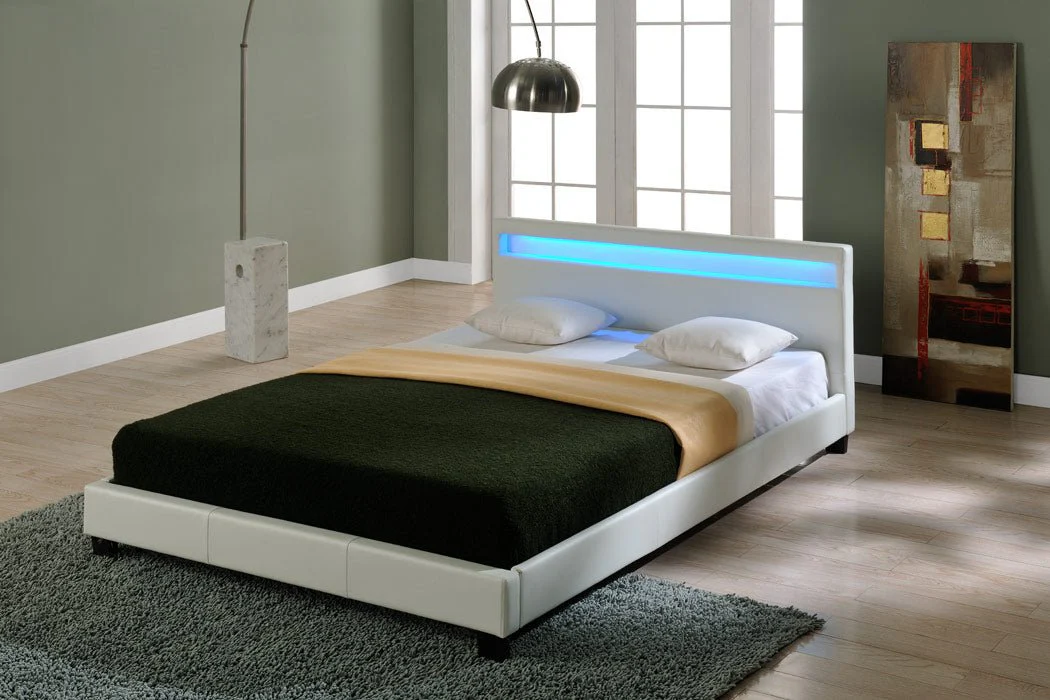 Bed Parijs met LED-verlichting bedbodem - verschillende maten en kleuren - Image 3