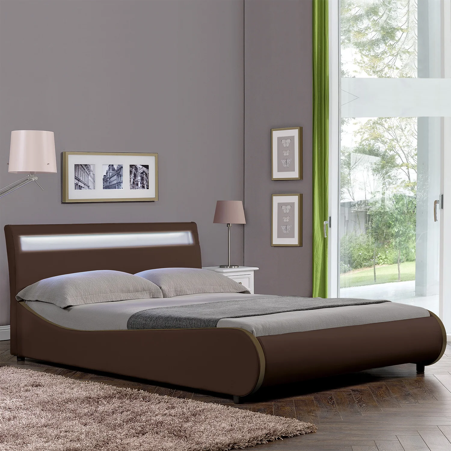 Corium® Valencia - LED - Bedframe kunstleer - verschillende maten en kleuren - Image 11