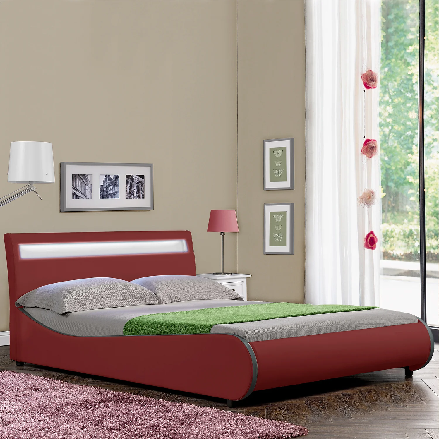 Corium® Valencia - LED - Bedframe kunstleer - verschillende maten en kleuren - Image 12