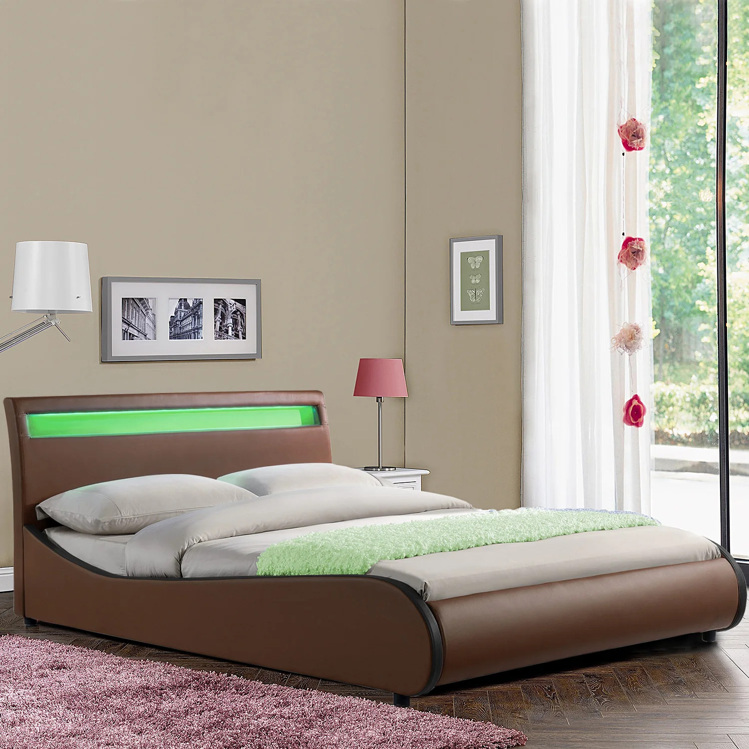 Corium® Valencia - LED - Bedframe kunstleer - verschillende maten en kleuren - Image 2