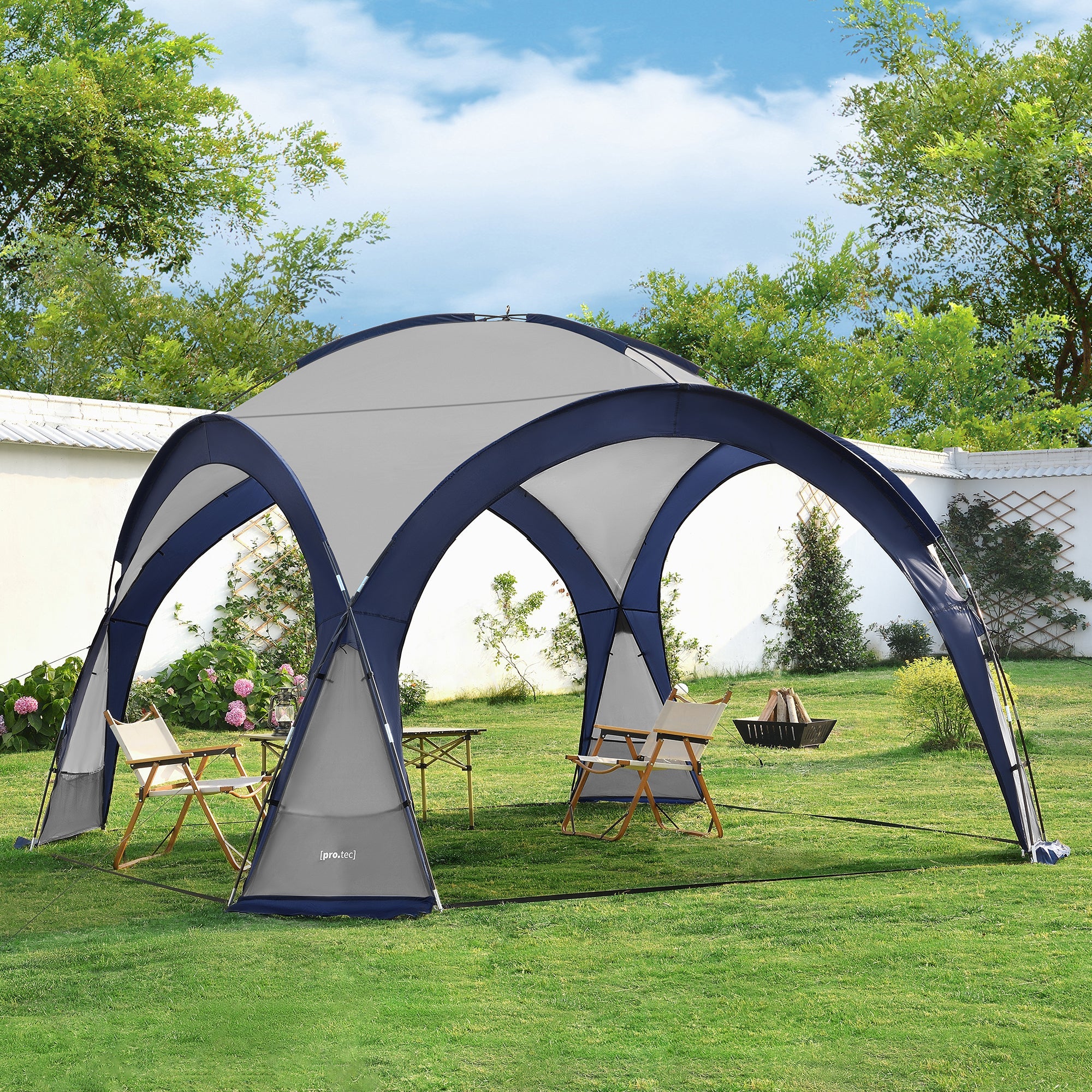 [pro.tec] Paviljoen Grästorp met LED-verlichting 345x345x247 cm - 3 varianten - Image 6