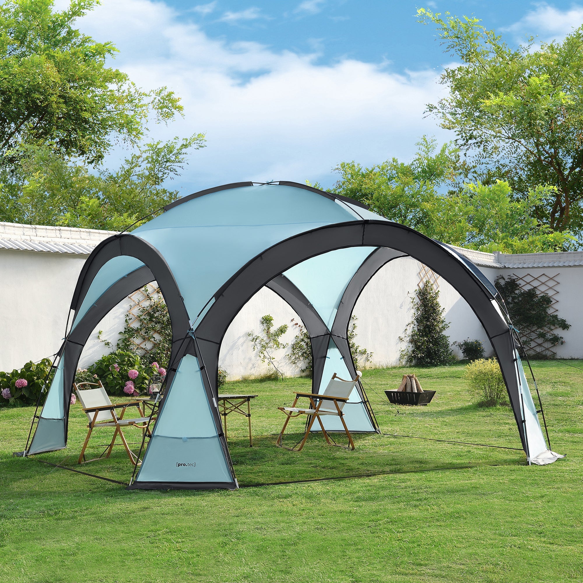 [pro.tec] Paviljoen Grästorp met LED-verlichting 345x345x247 cm - 3 varianten - Image 7
