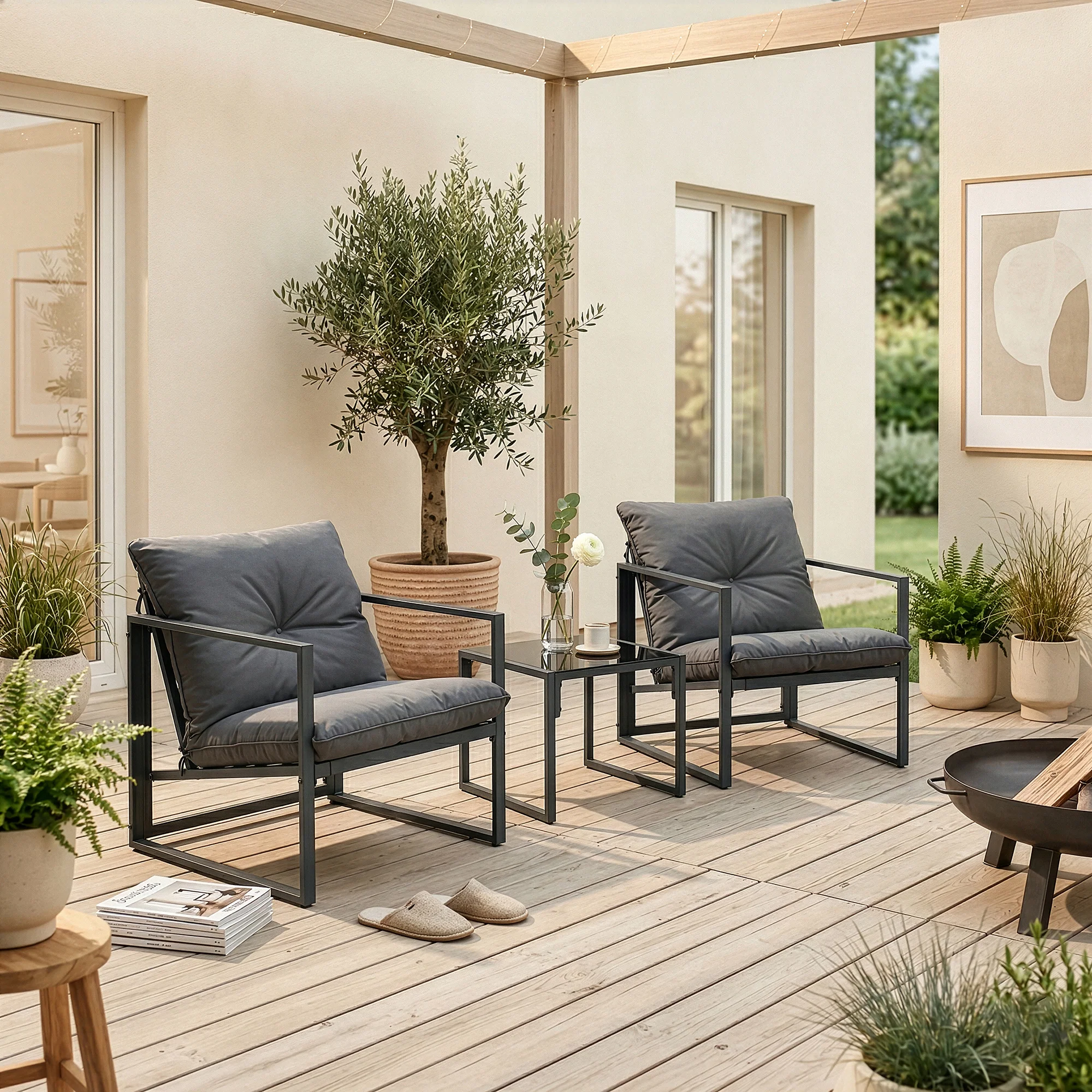 Tuinset Karg - 3-delige loungeset casa.pro