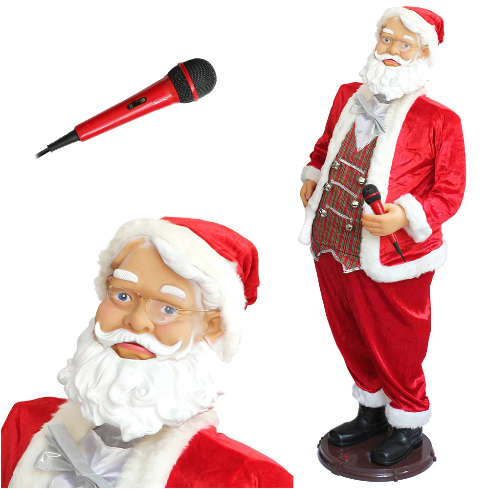 Kerstman met bewegingssensor en/ of karaoke functie  - 2 modellen - Image 2