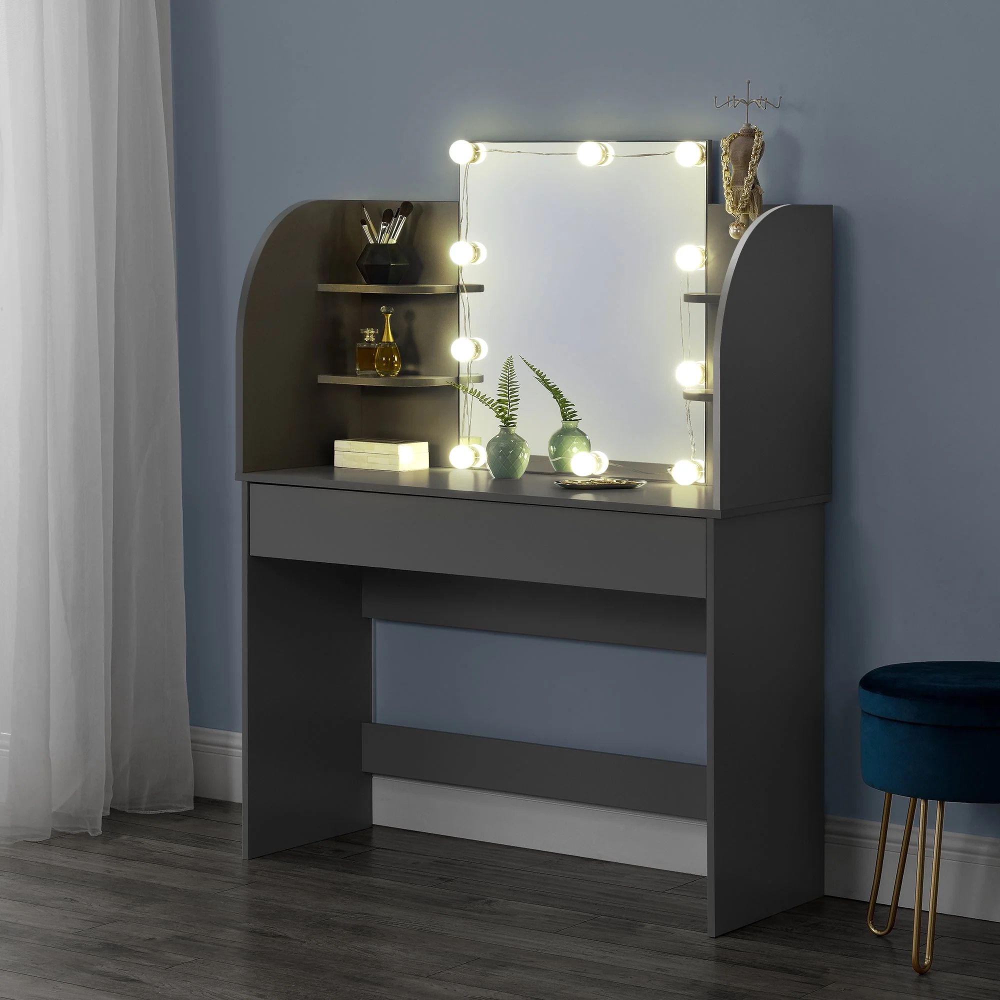 [en.casa] Kaptafel Köla met Led-verlichting en spiegel - 4 varianten - Image 7