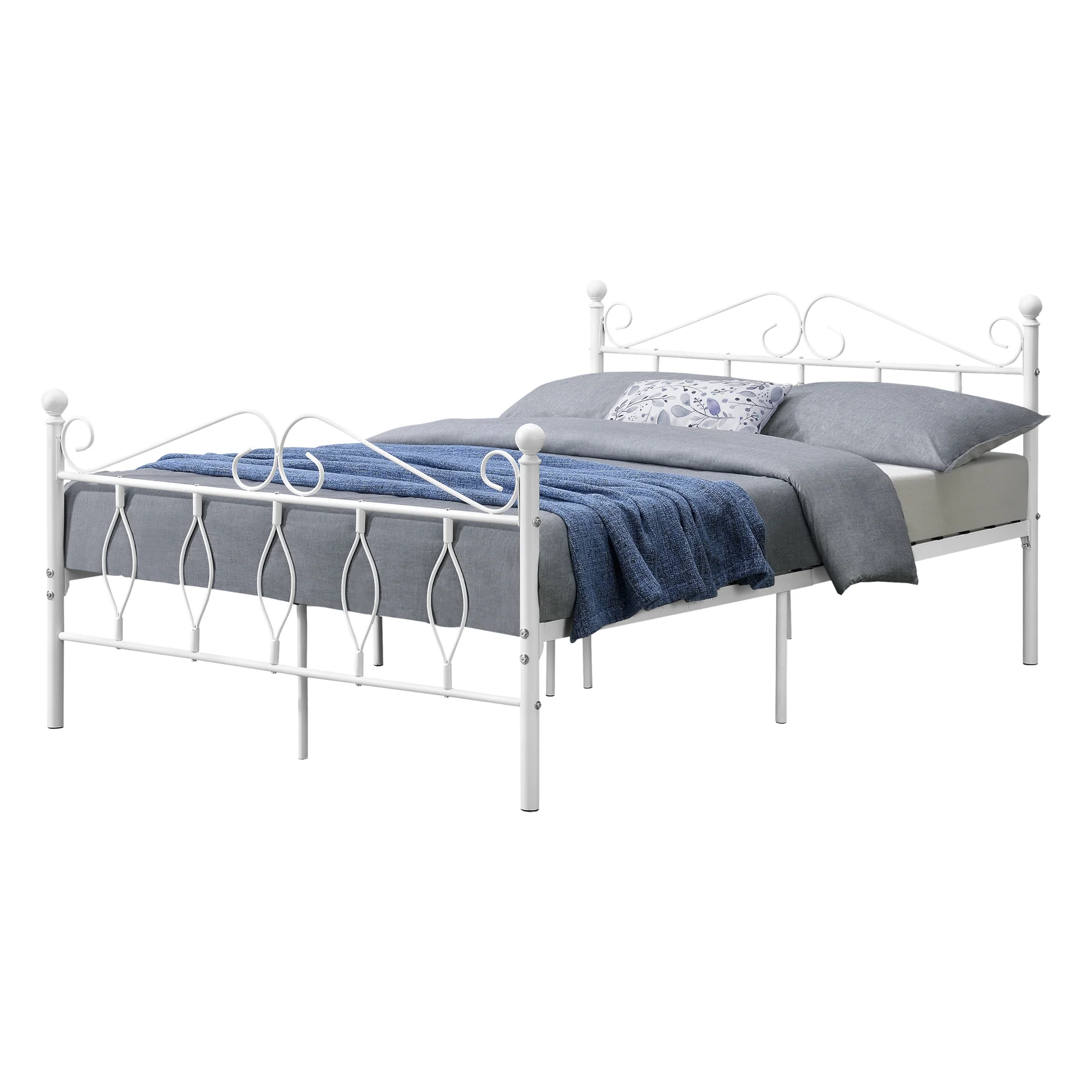 Metalen bedframe Apolda met metalen bedbodem wit - 3 varianten - Image 2