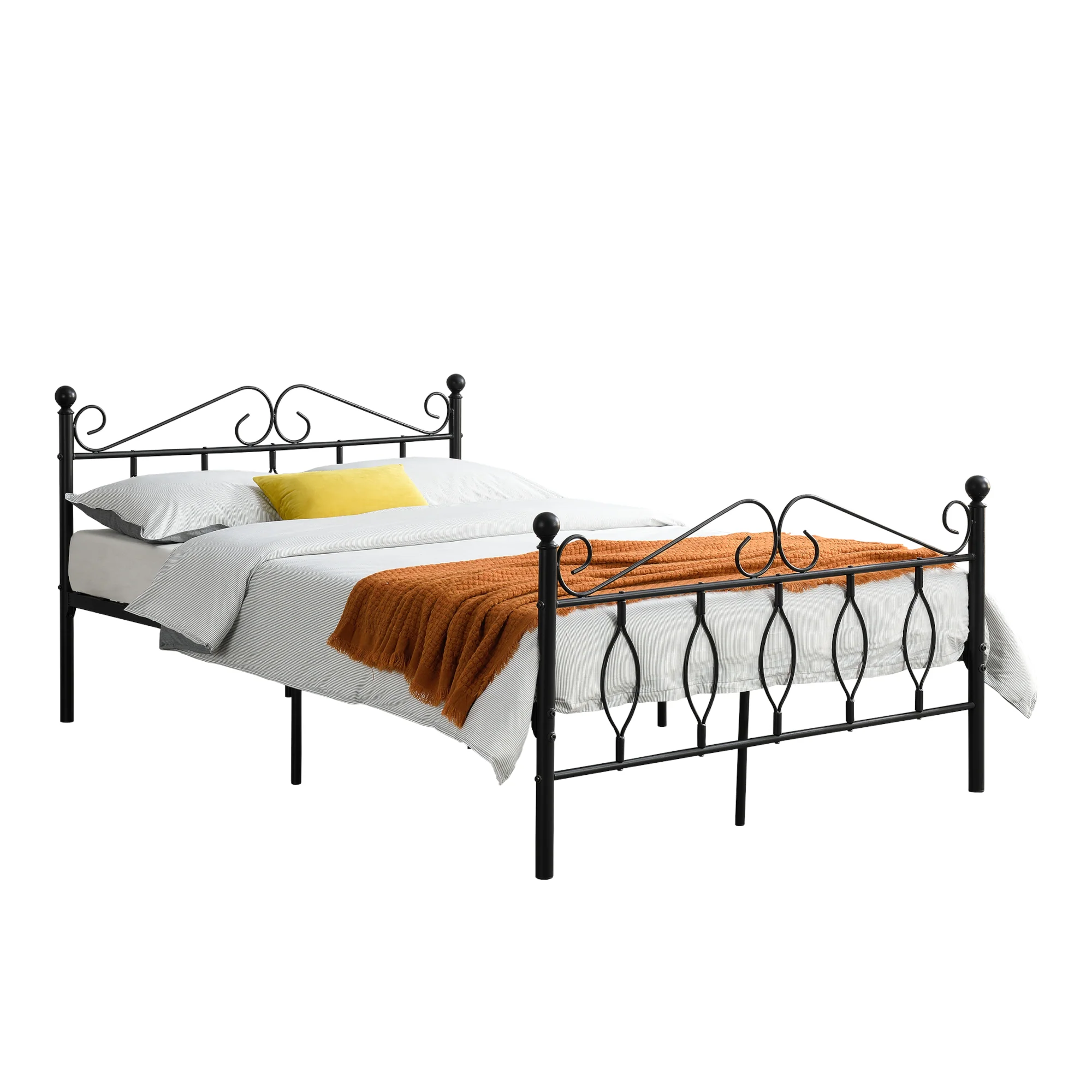Metalen bedframe Apolda met metalen bedbodem zwart - 3 varianten - Image 3