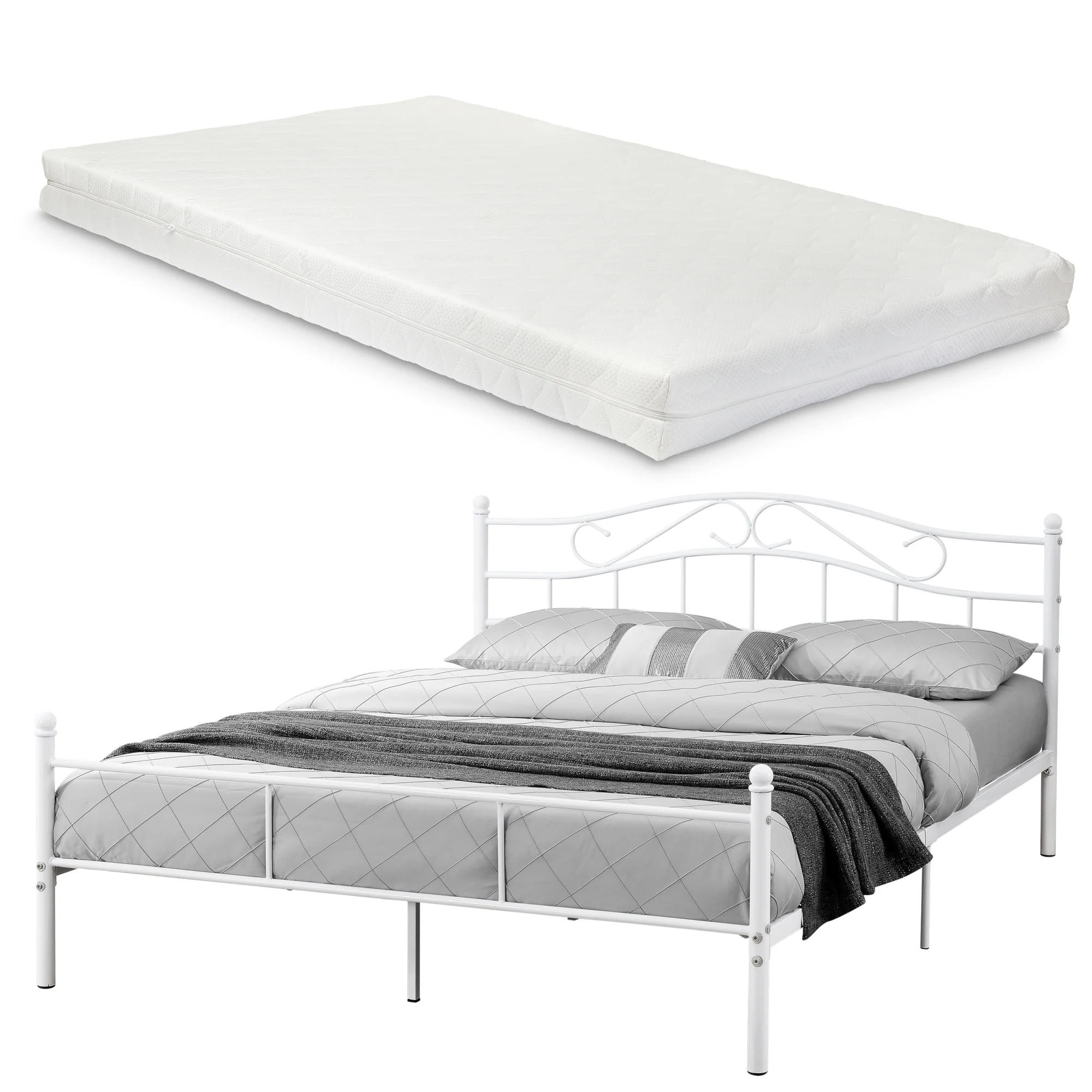 Metalen bedframe Florenz incl. matras en bedbodem - verschillende maten en kleuren - Image 2