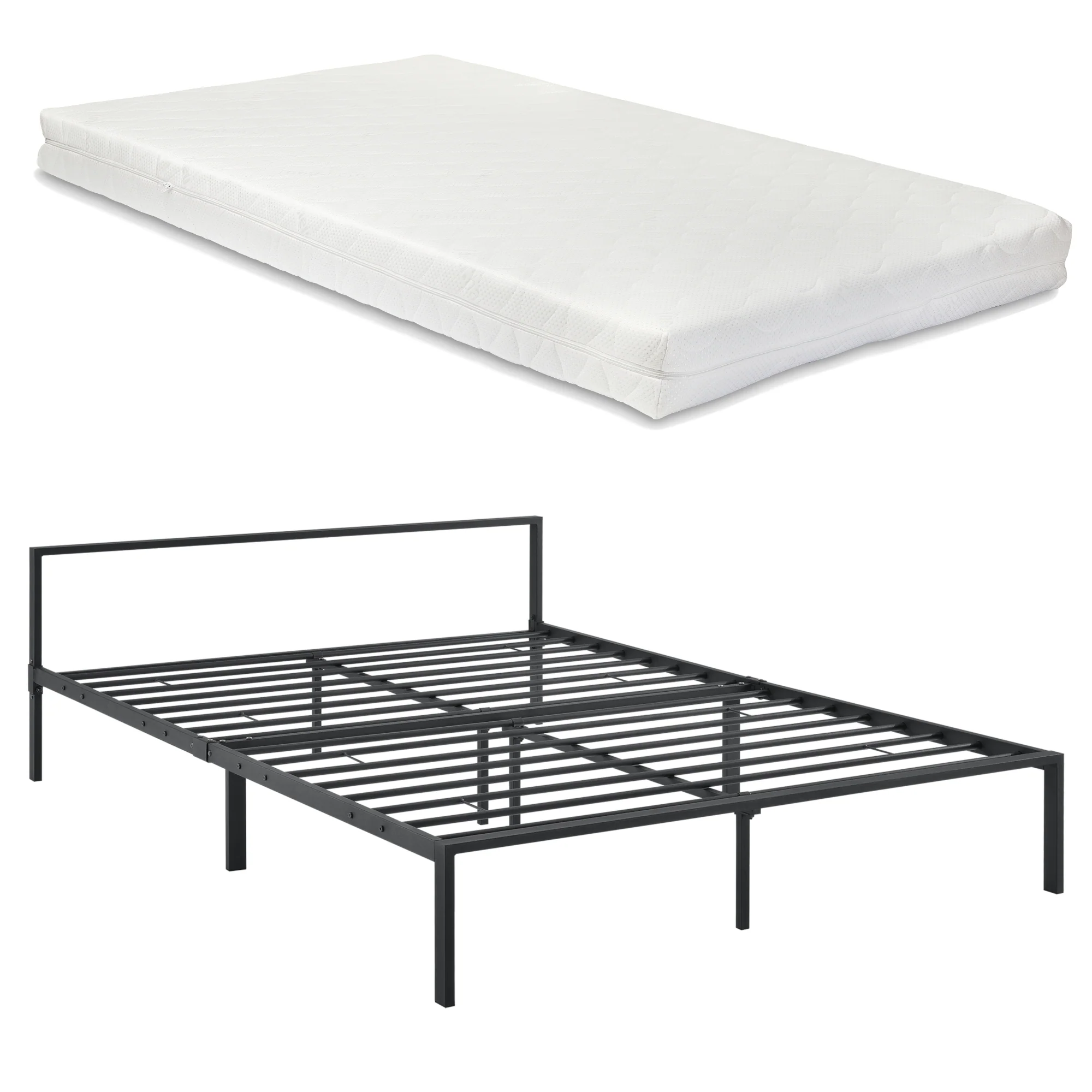 Metalen bedframe Zeus met bedbodem en matras - verschillende maten en kleuren - Image 4