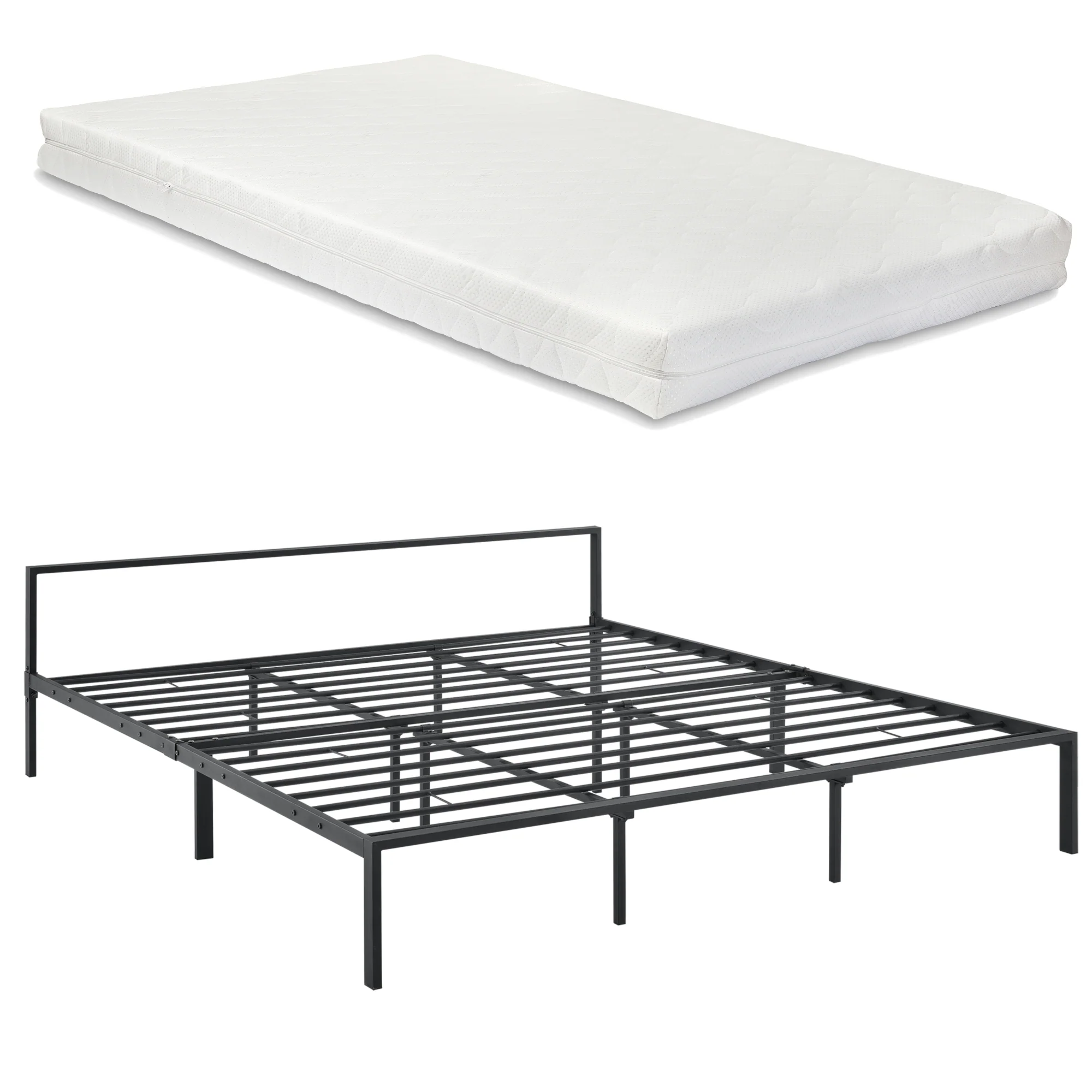 Metalen bedframe Zeus met bedbodem en matras - verschillende maten en kleuren - Image 5