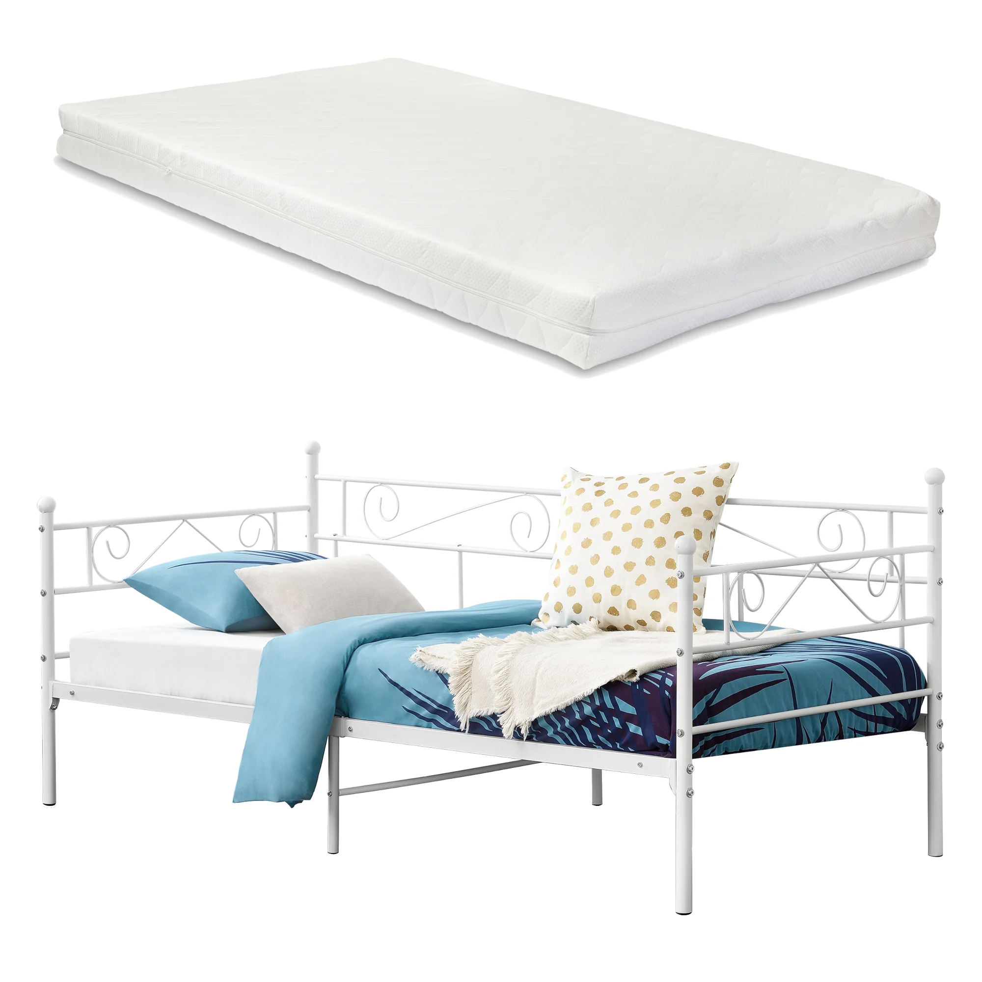 Eenpersoons slaapbank of 3-zitsbank Kerava met matras en bedbodem 90x200 cm - 3 varianten - Image 3