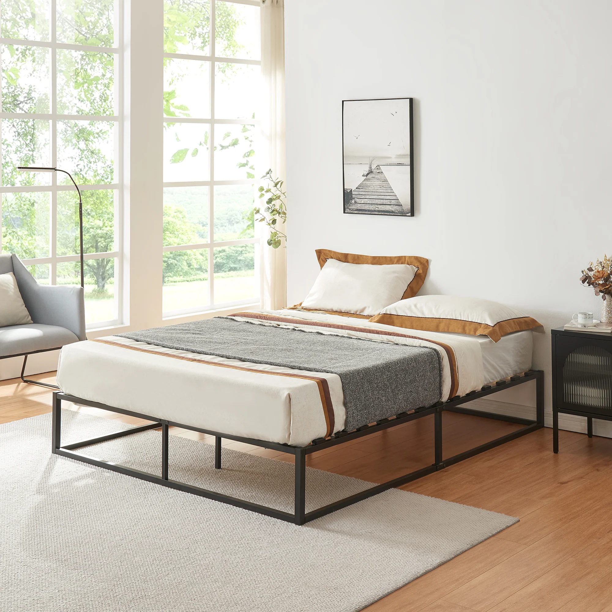 Metalen bed Kogel met lattenbodem zwart - verschillende maten - Image 2