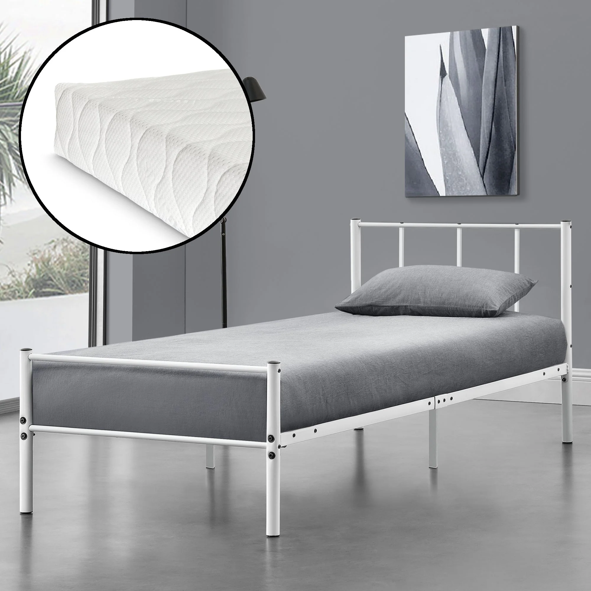 Metalen bedframe Hercules met matras - verschillende maten en kleuren - Image 13