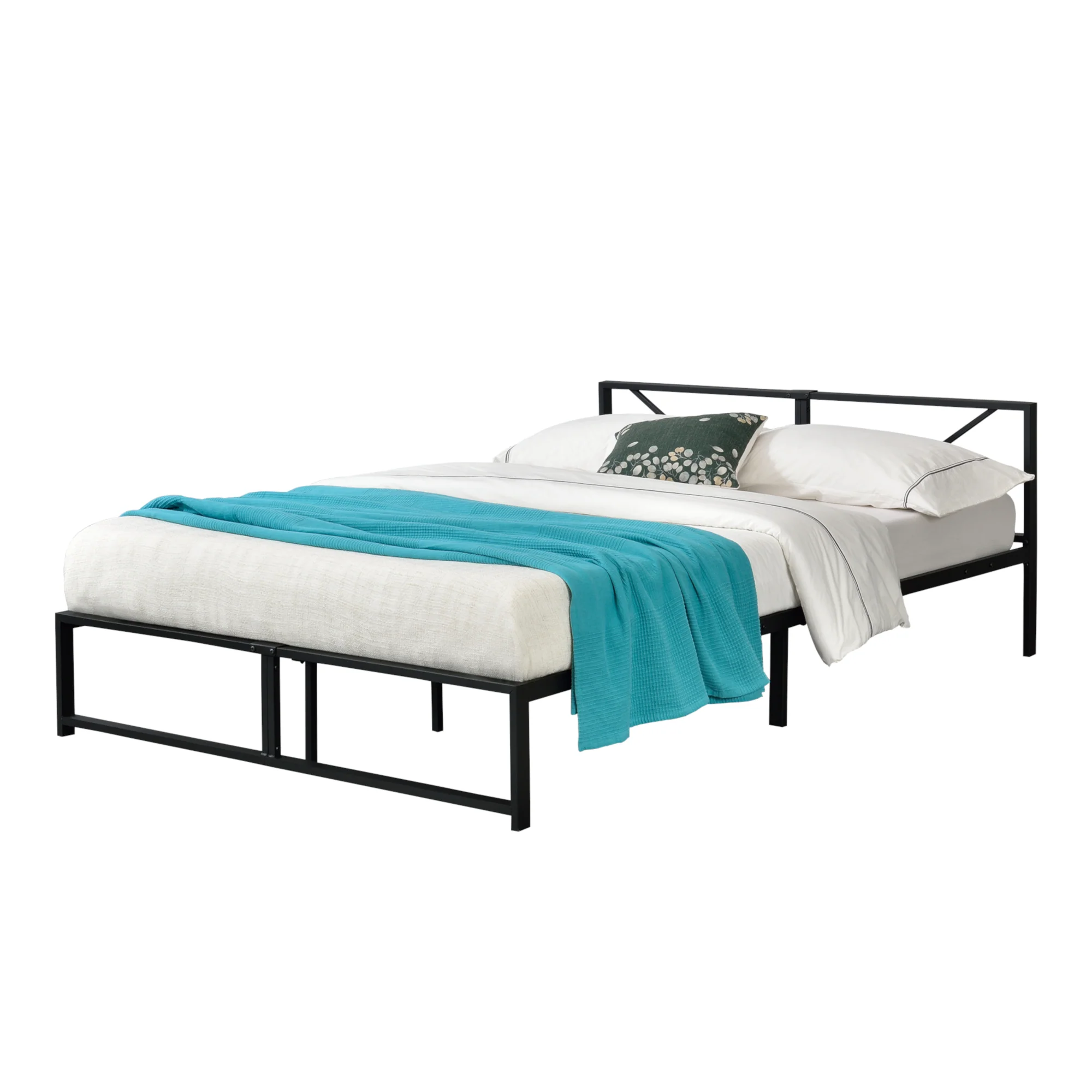 Metalen bed Meran bedframe met bedbodem zwart - 3 maten - Image 3
