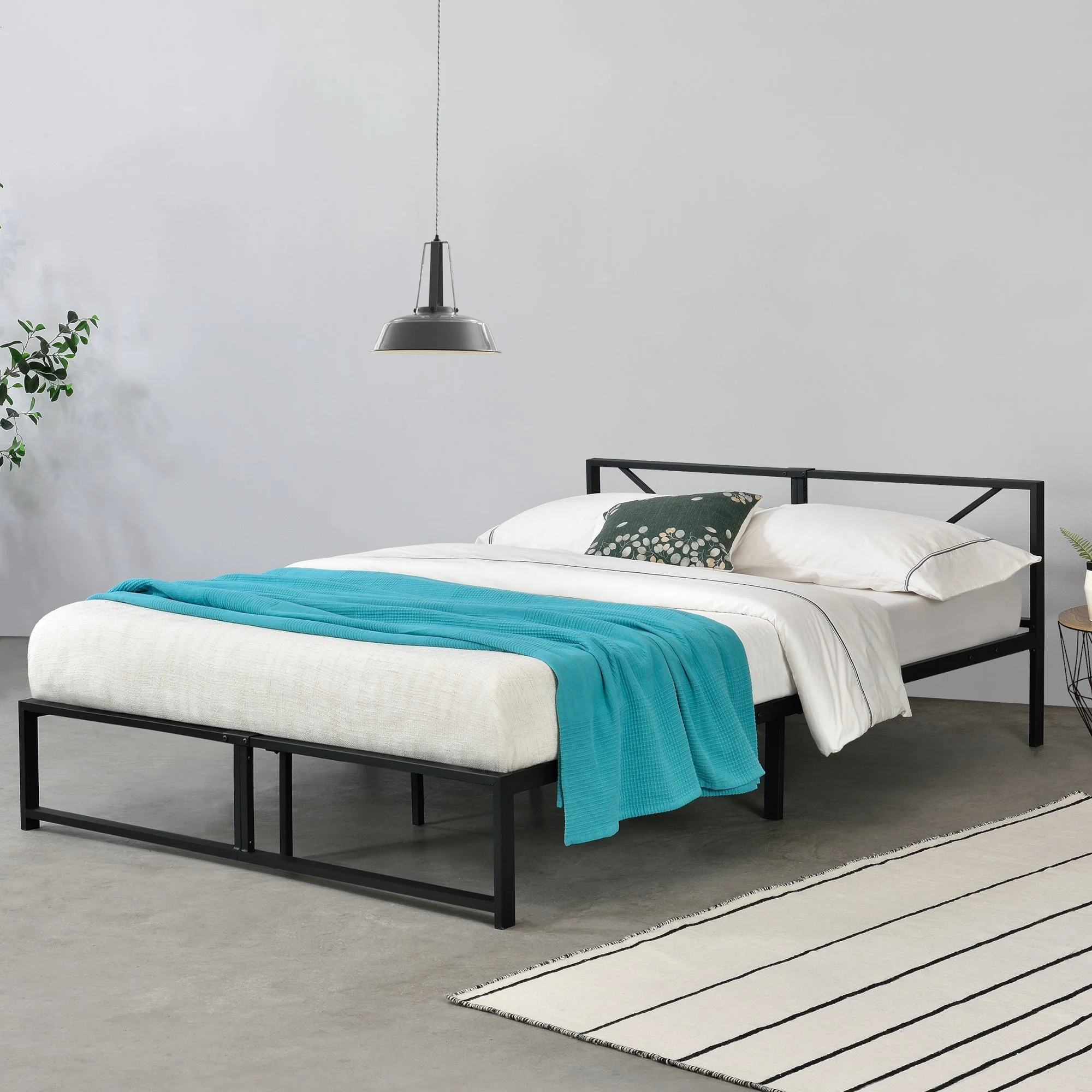 Metalen bed Meran bedframe met bedbodem zwart - 3 maten - Image 5