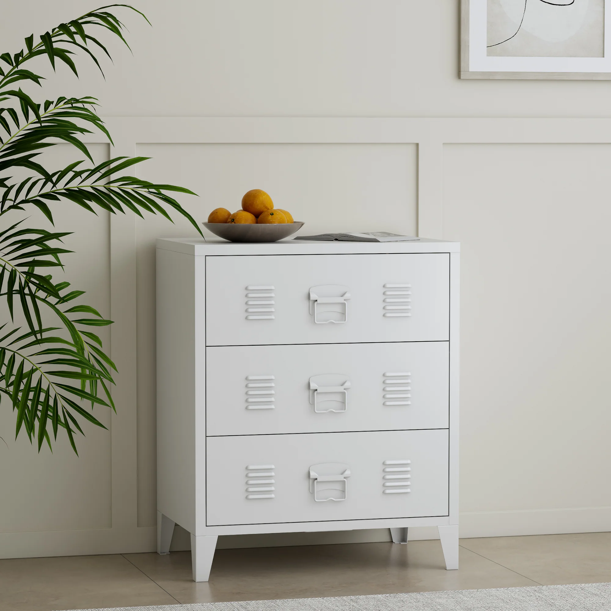 [en.casa] Ladekast Hämeenlinna 72x60x40 cm staal - 2 varianten - Image 2