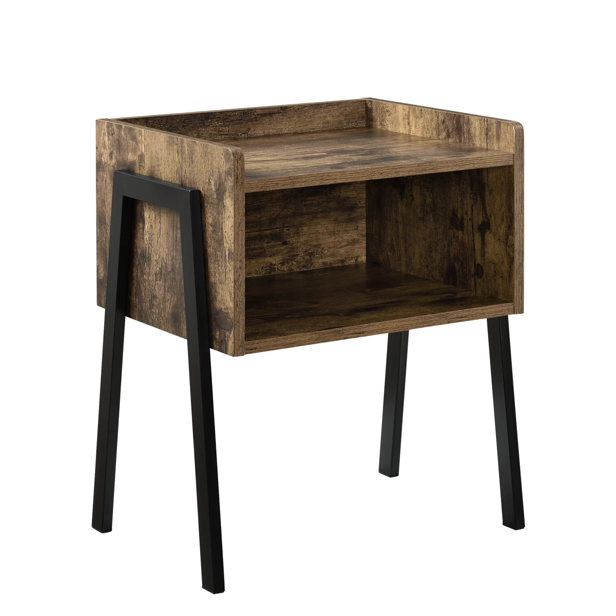 Moderne nachtkastje Madeira 52x42x35 cm hout en zwart