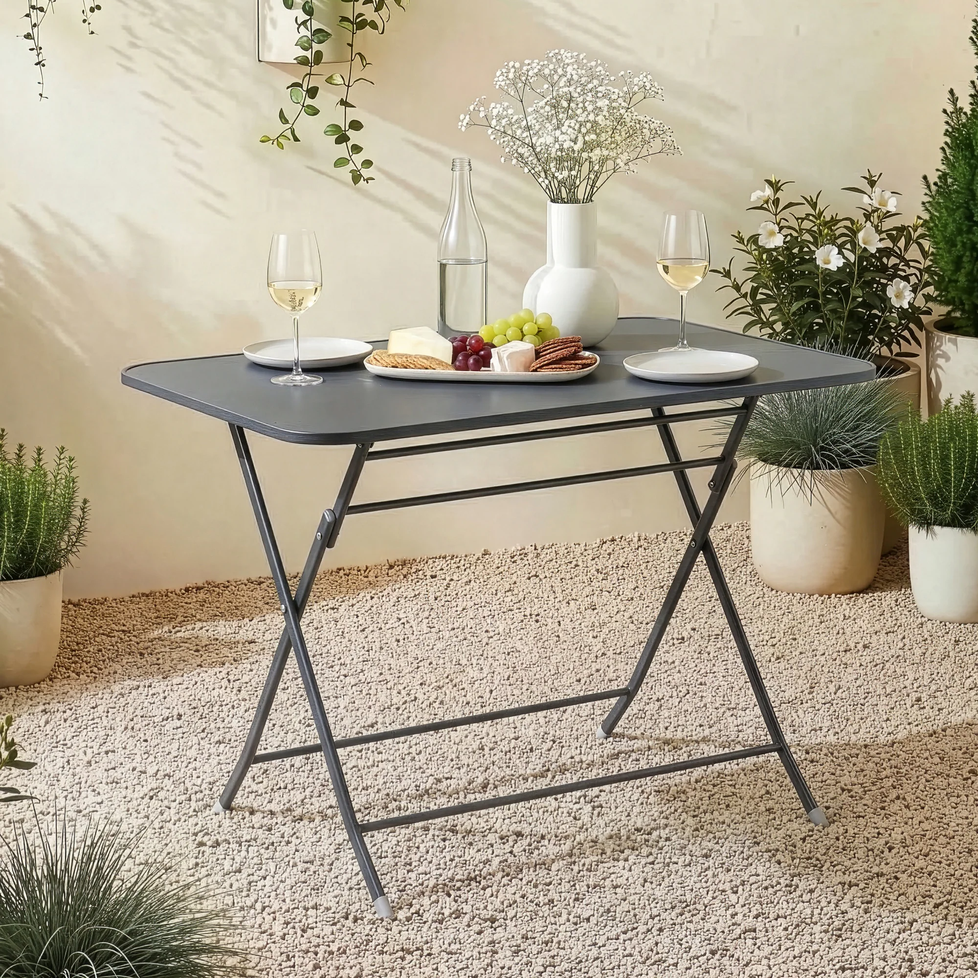 Klaptafel Sande tuintafel metaal [en.casa] - Image 9