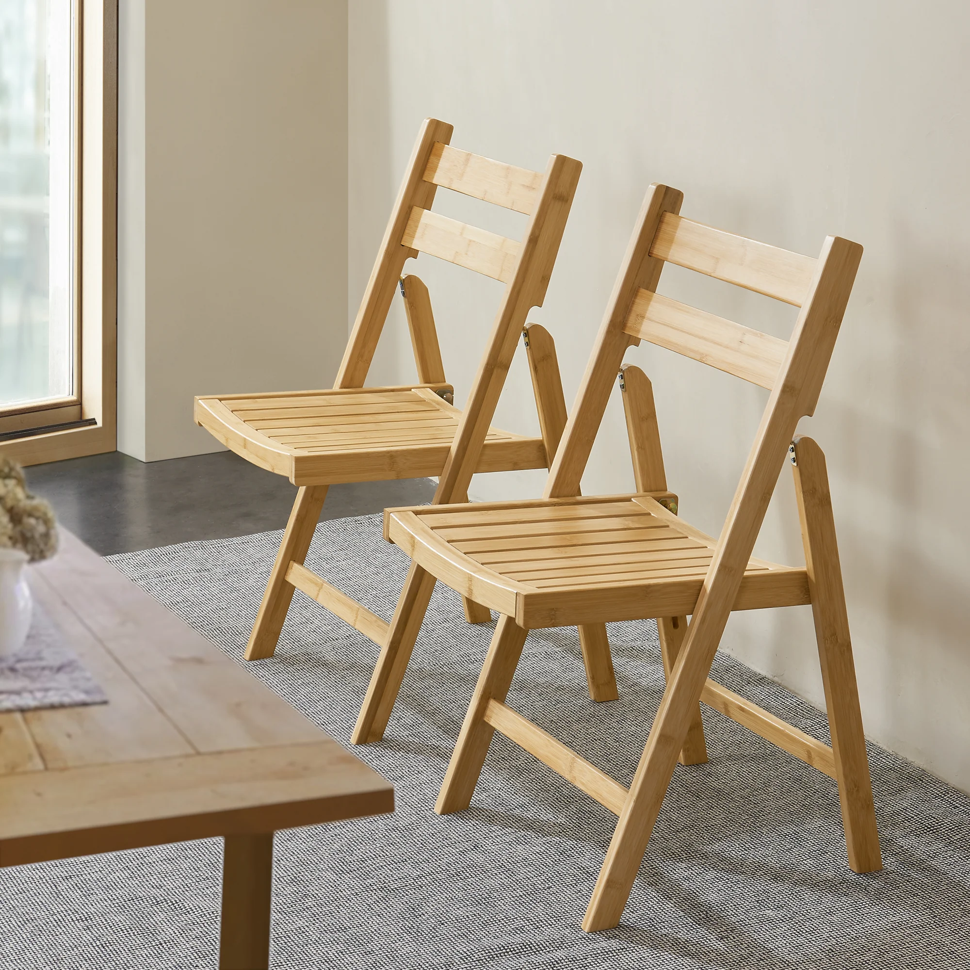 [en.casa] Eetkamerstoel set van 2 Gran 78x44,5x40 cm bamboe