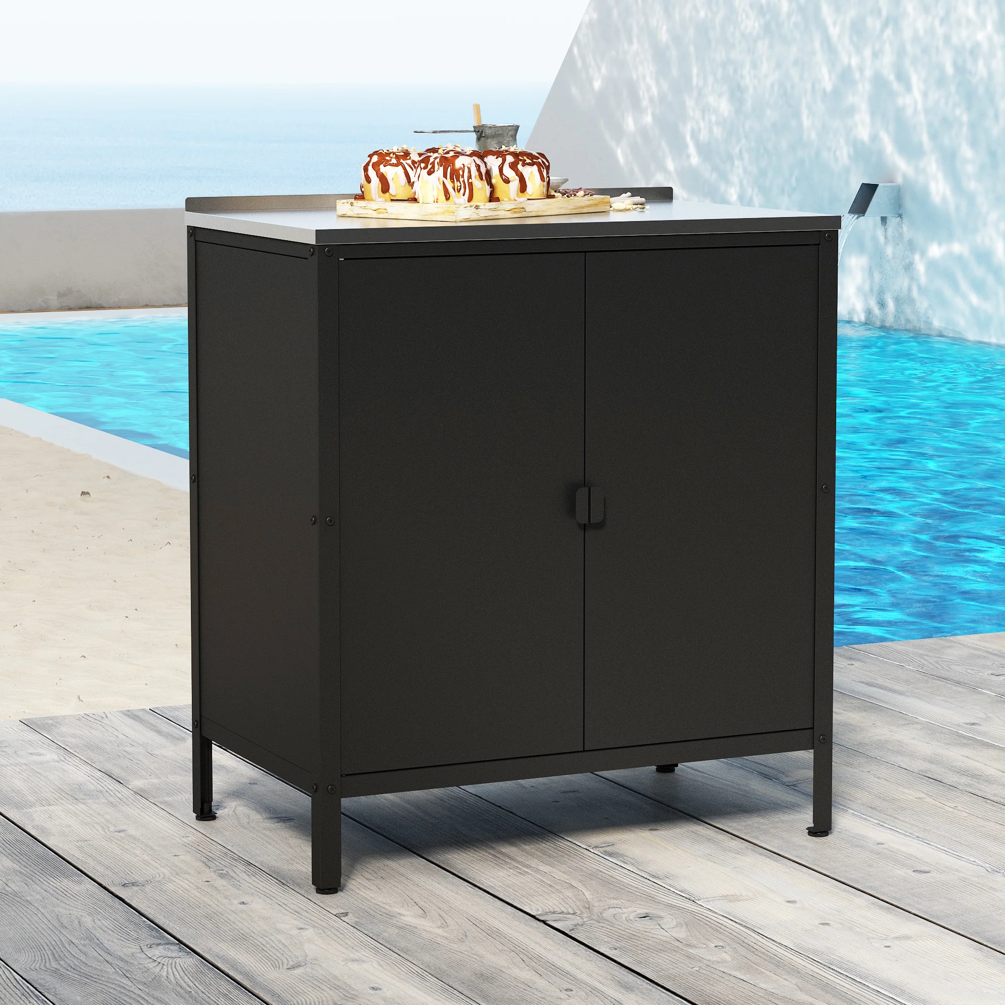 Kast Bolognano voor buiten 92x80x50 cm casa.pro - Image 2